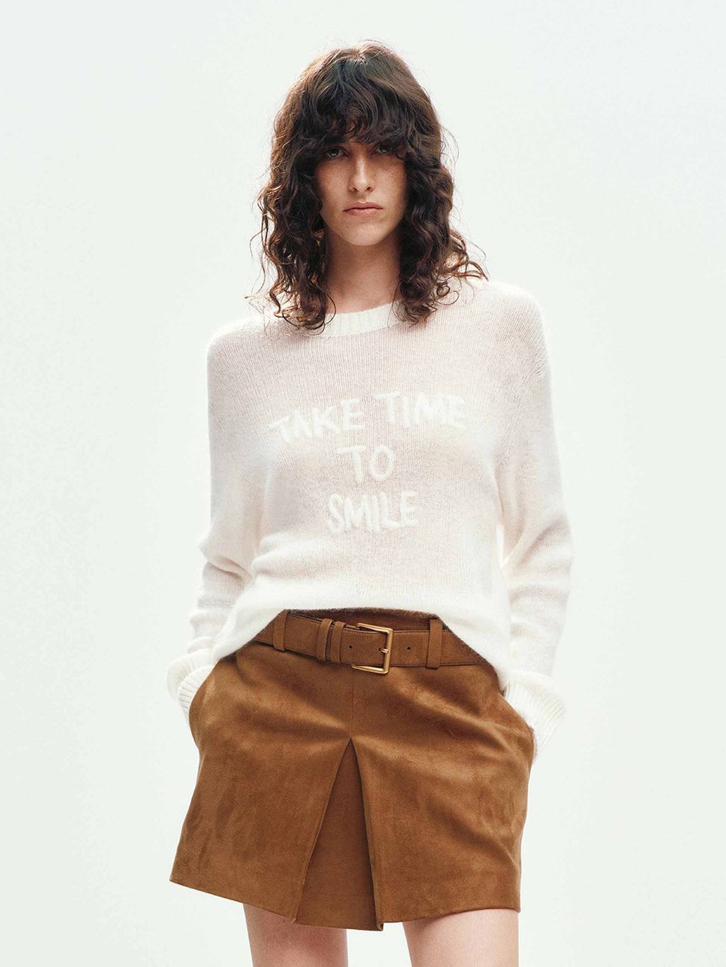Front Letter Embroidery Sweater