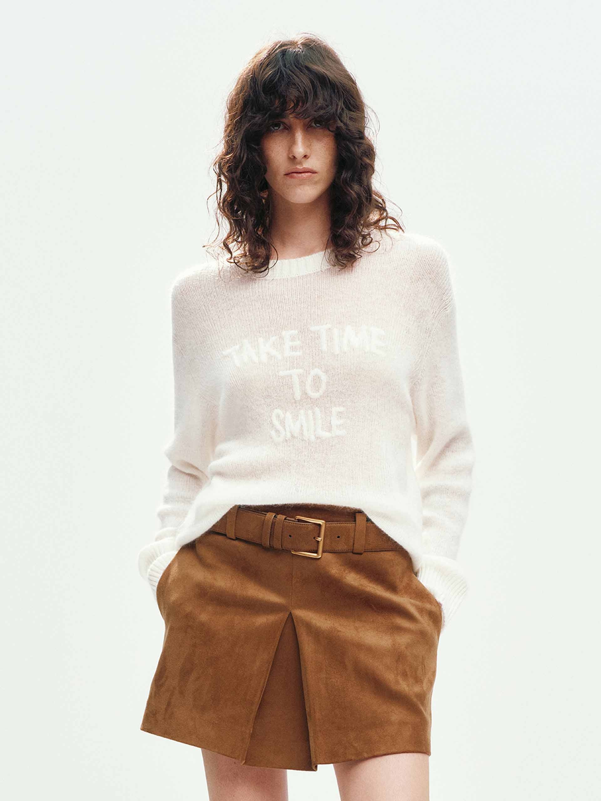 Front Letter Embroidery Sweater
