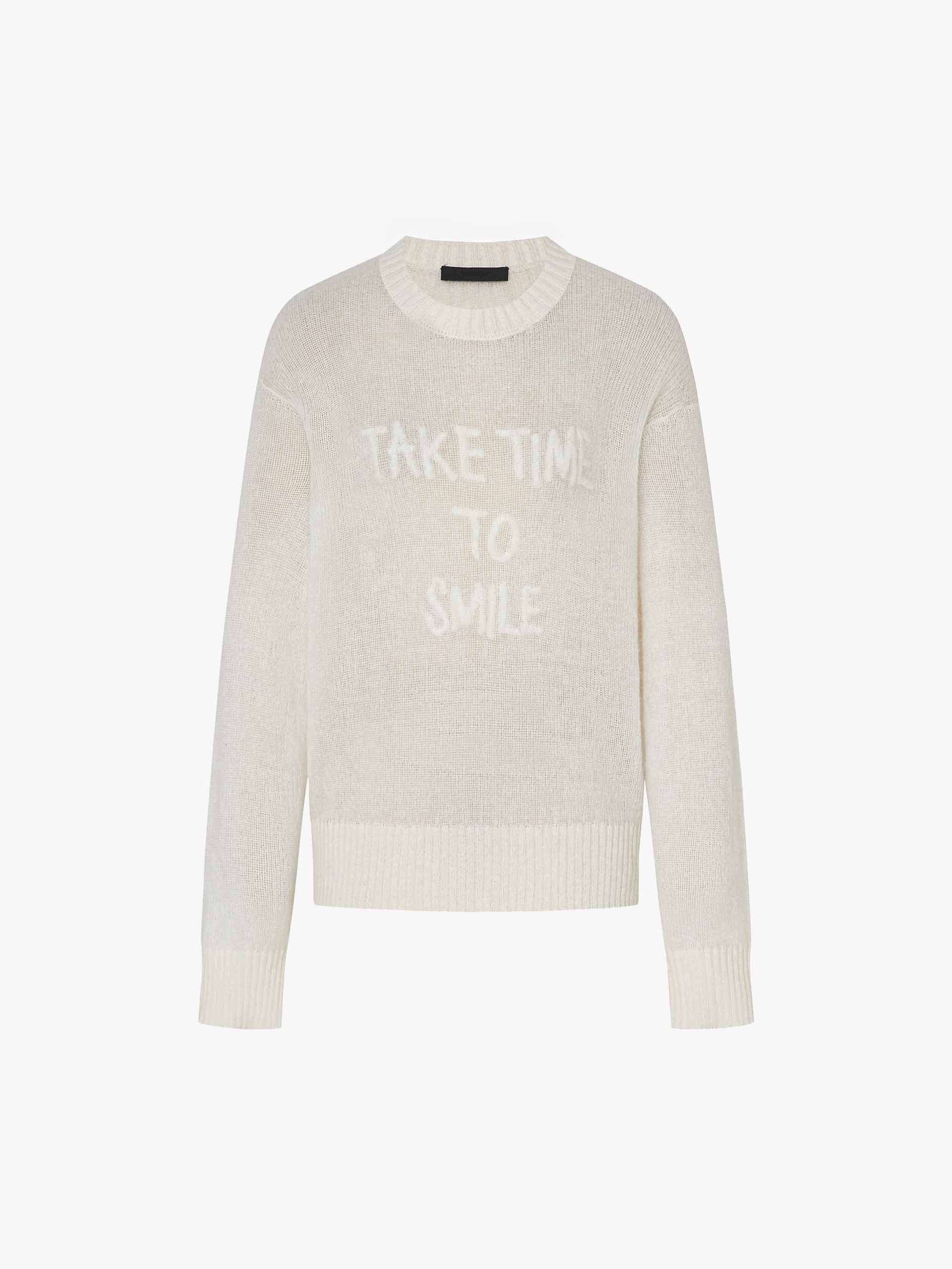 Front Letter Embroidery Sweater