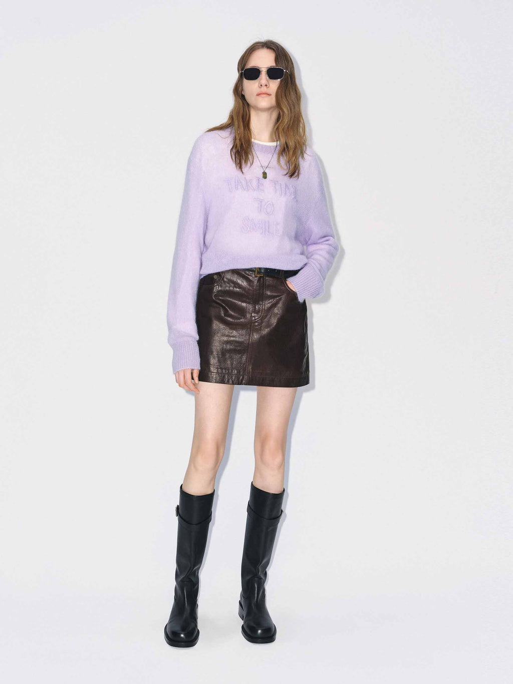 Front Letter Embroidery Sweater