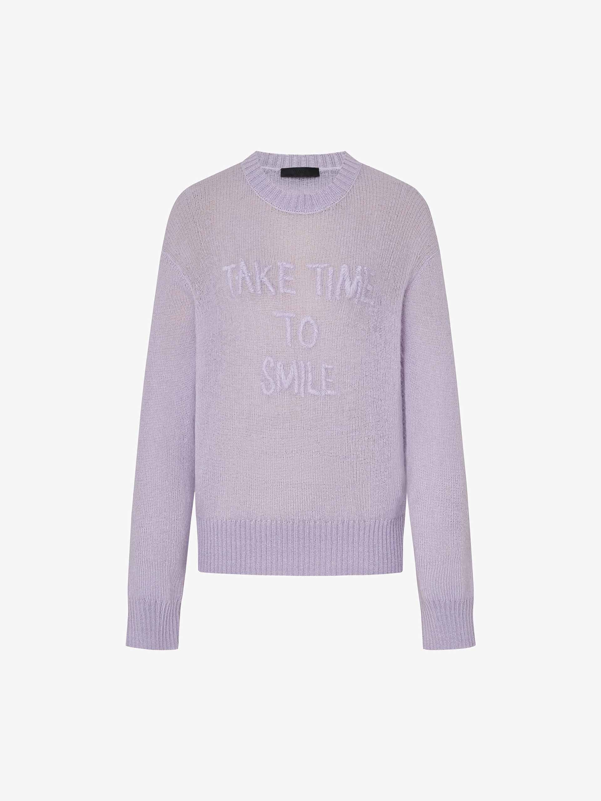 Front Letter Embroidery Sweater