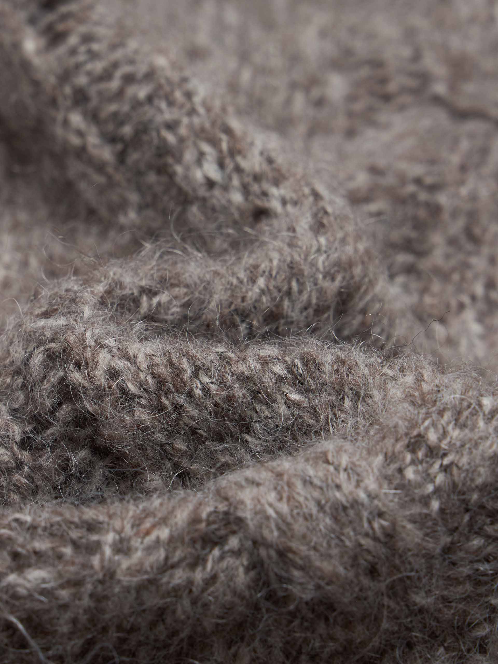 Raw Hem Cable Knitted Sweater