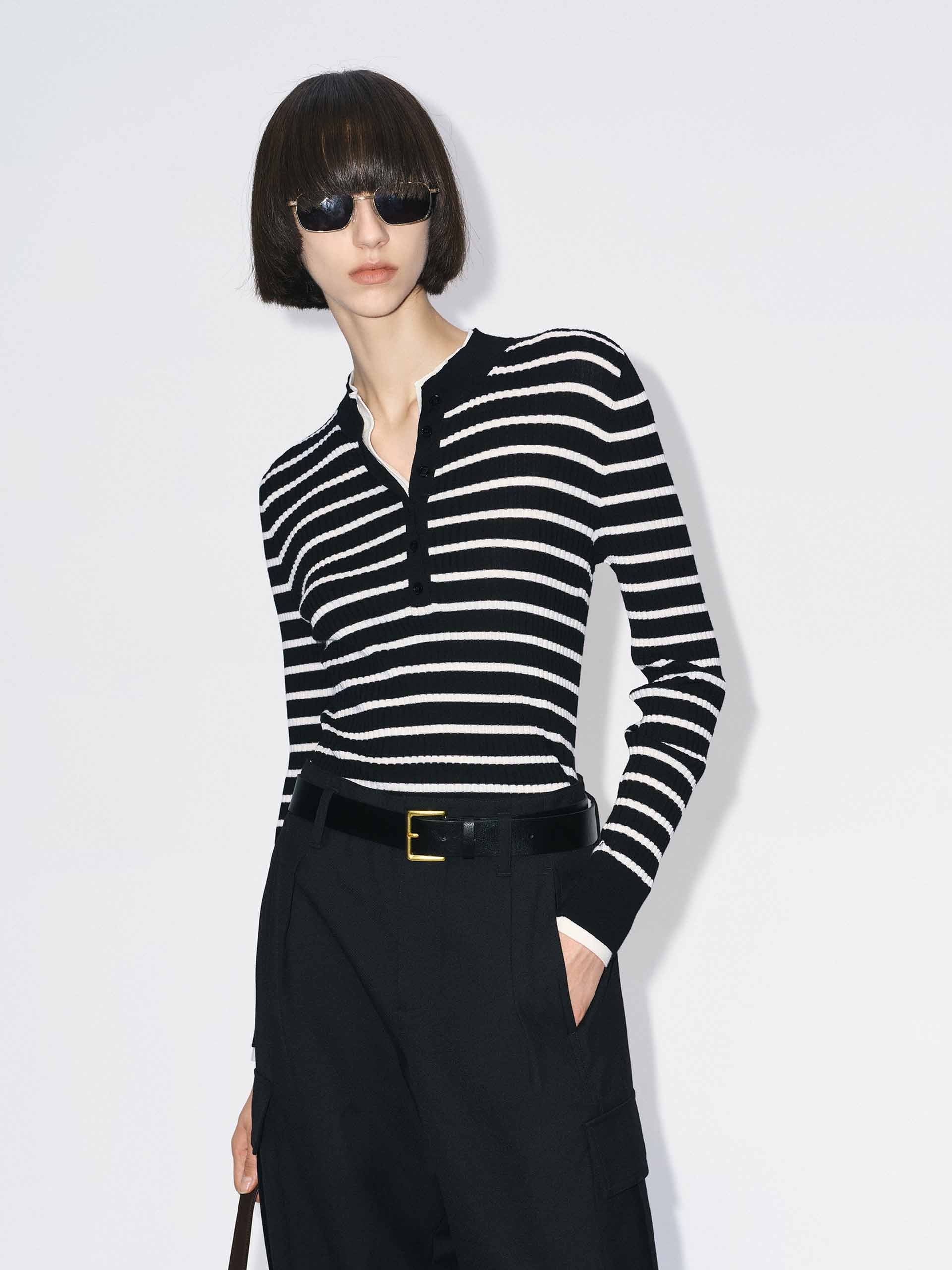 Merino Wool Ribbed Sweater