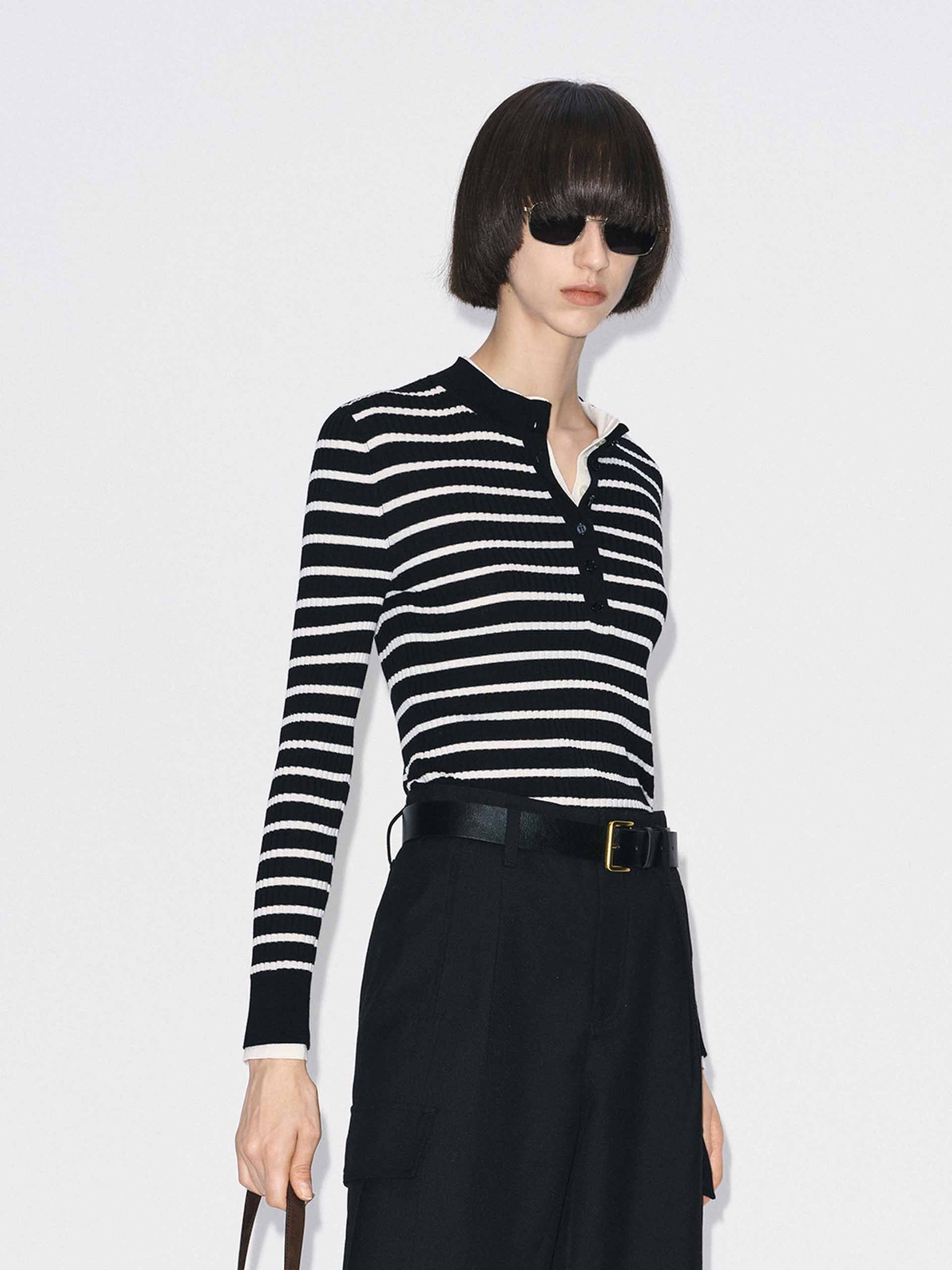 Merino Wool Ribbed Sweater
