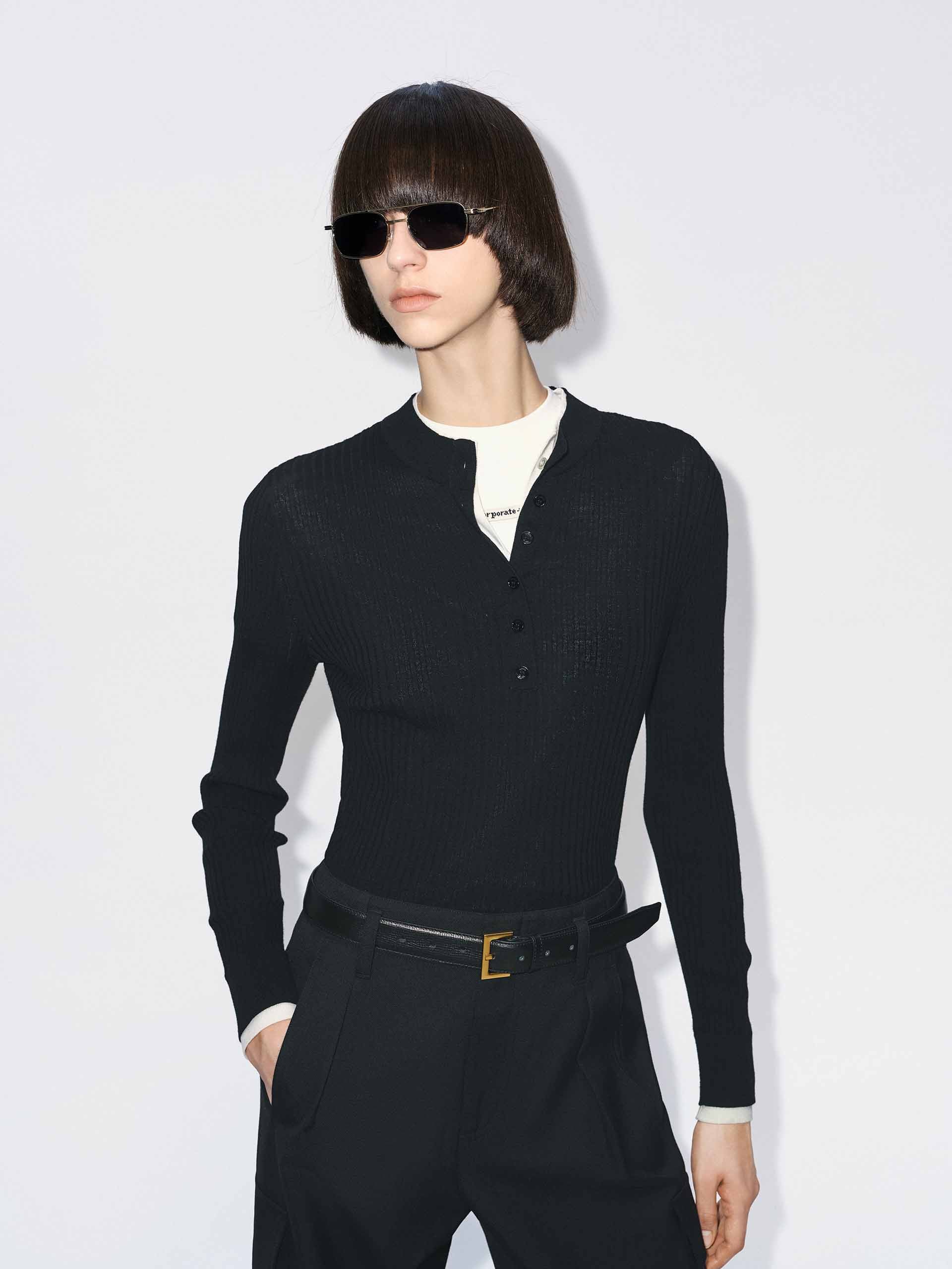 Merino Wool Ribbed Sweater