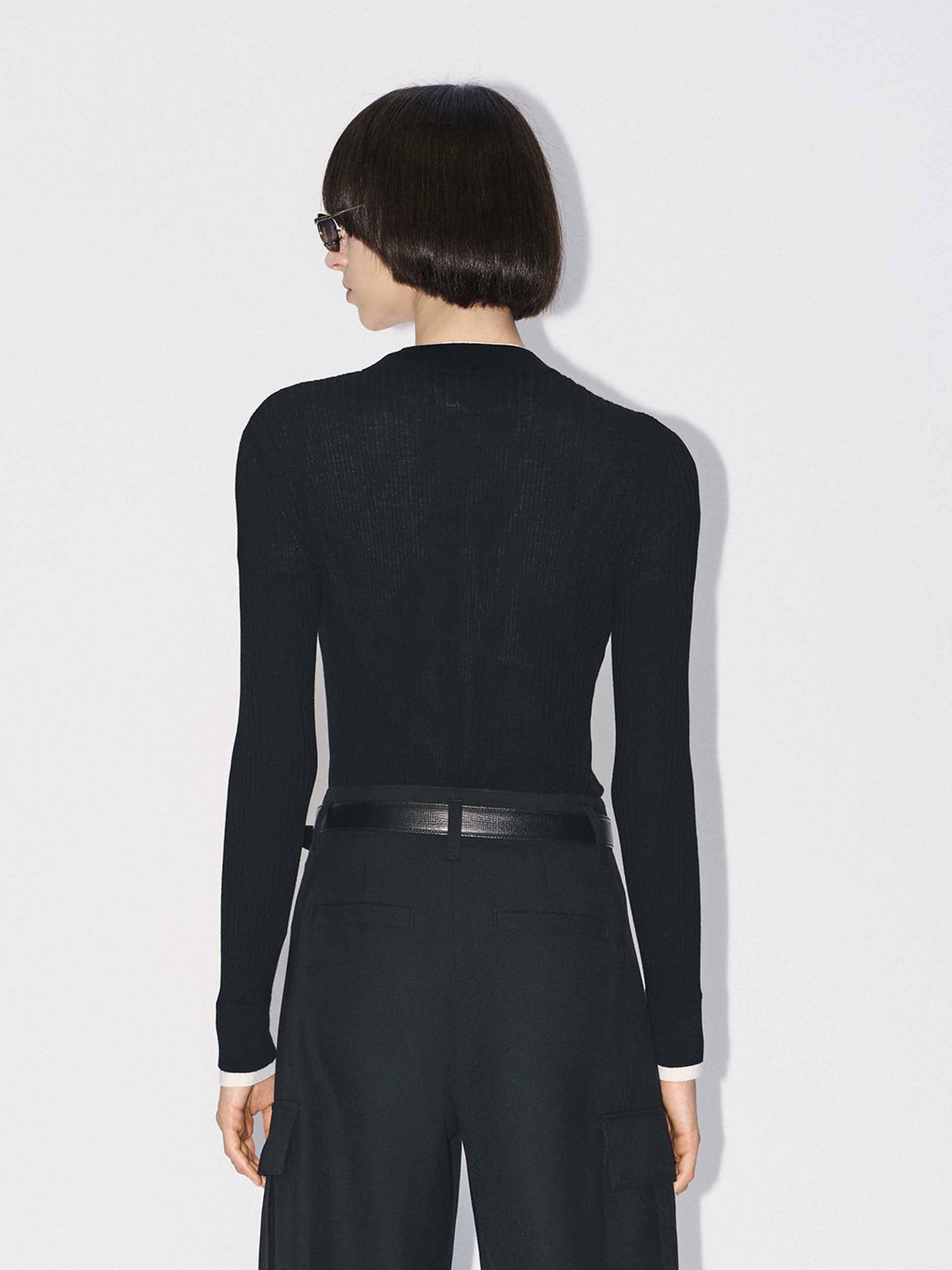 Merino Wool Ribbed Sweater