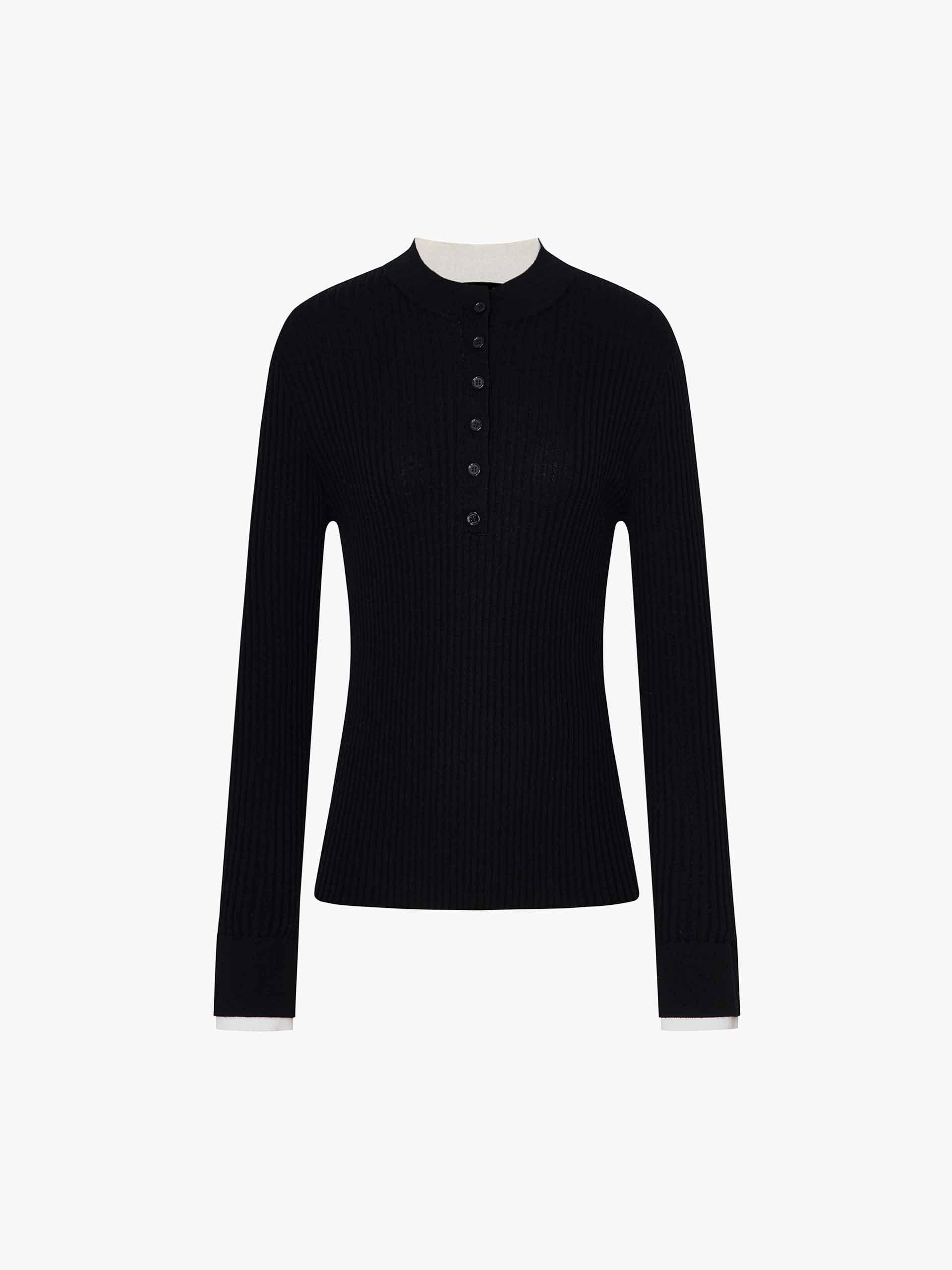 Merino Wool Ribbed Sweater