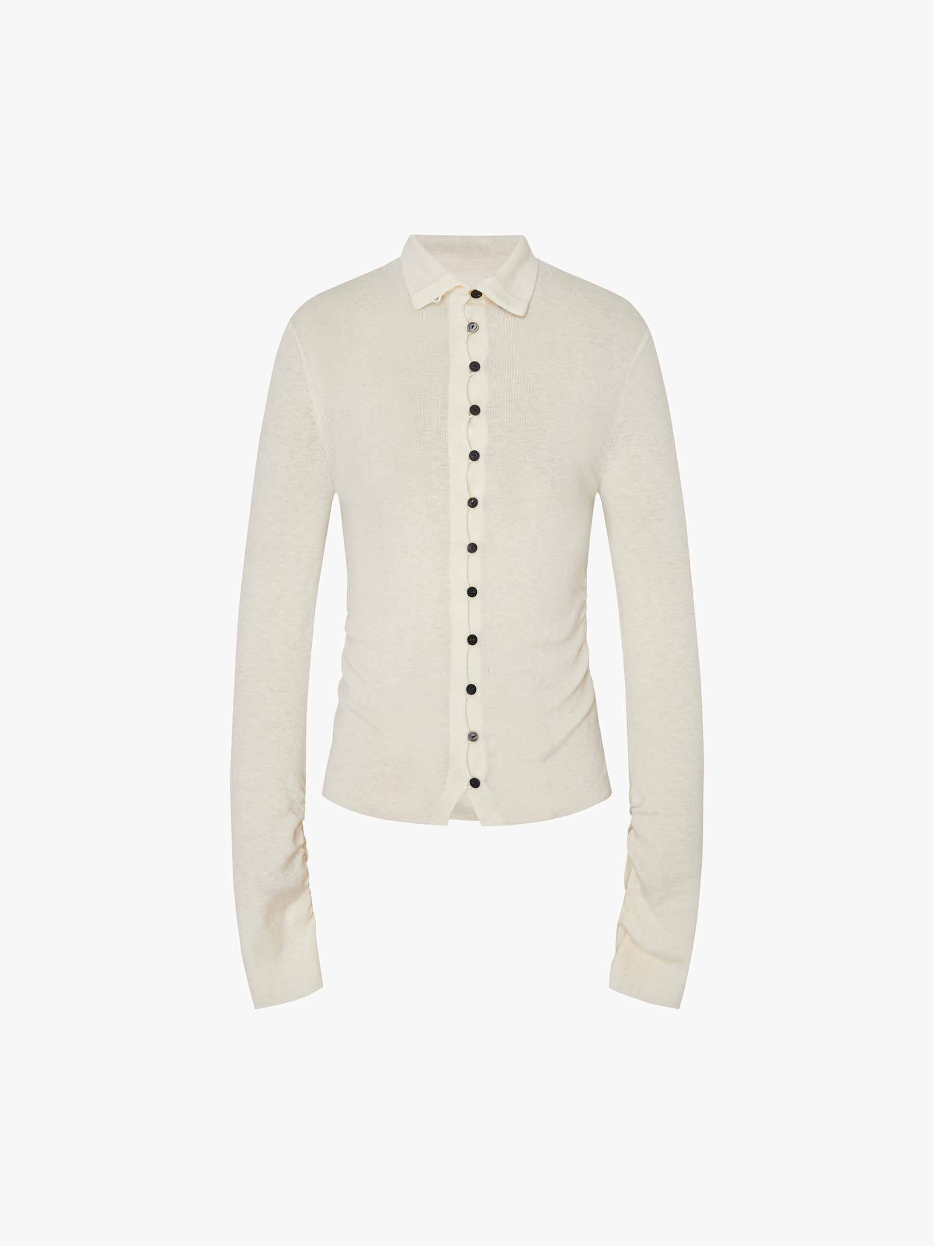 Pleated Waist Wool Sweater