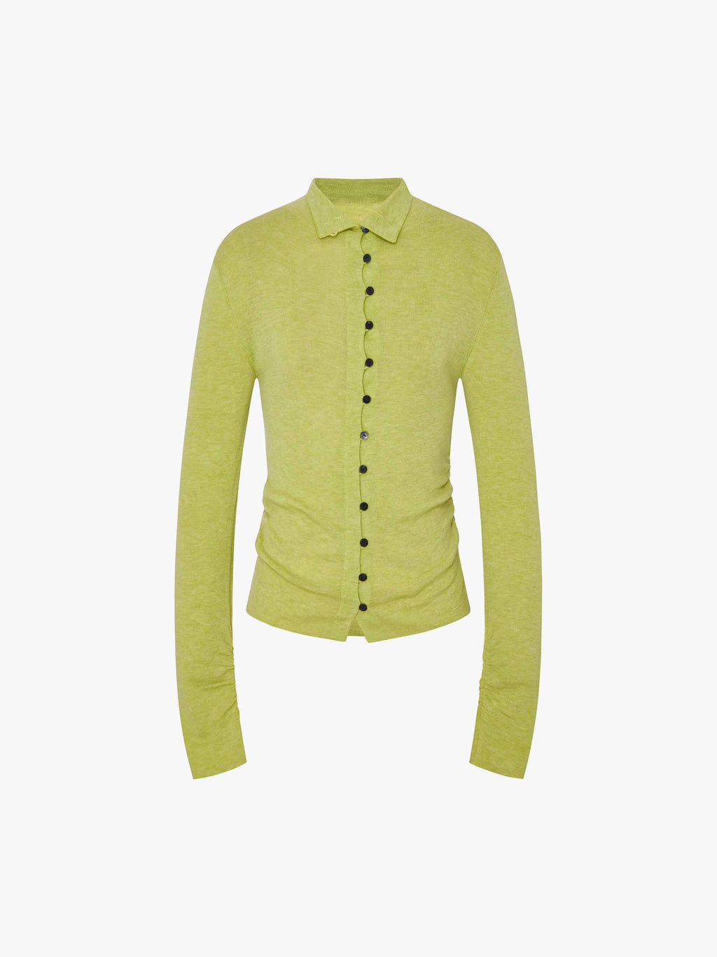 Pleated Waist Wool Sweater
