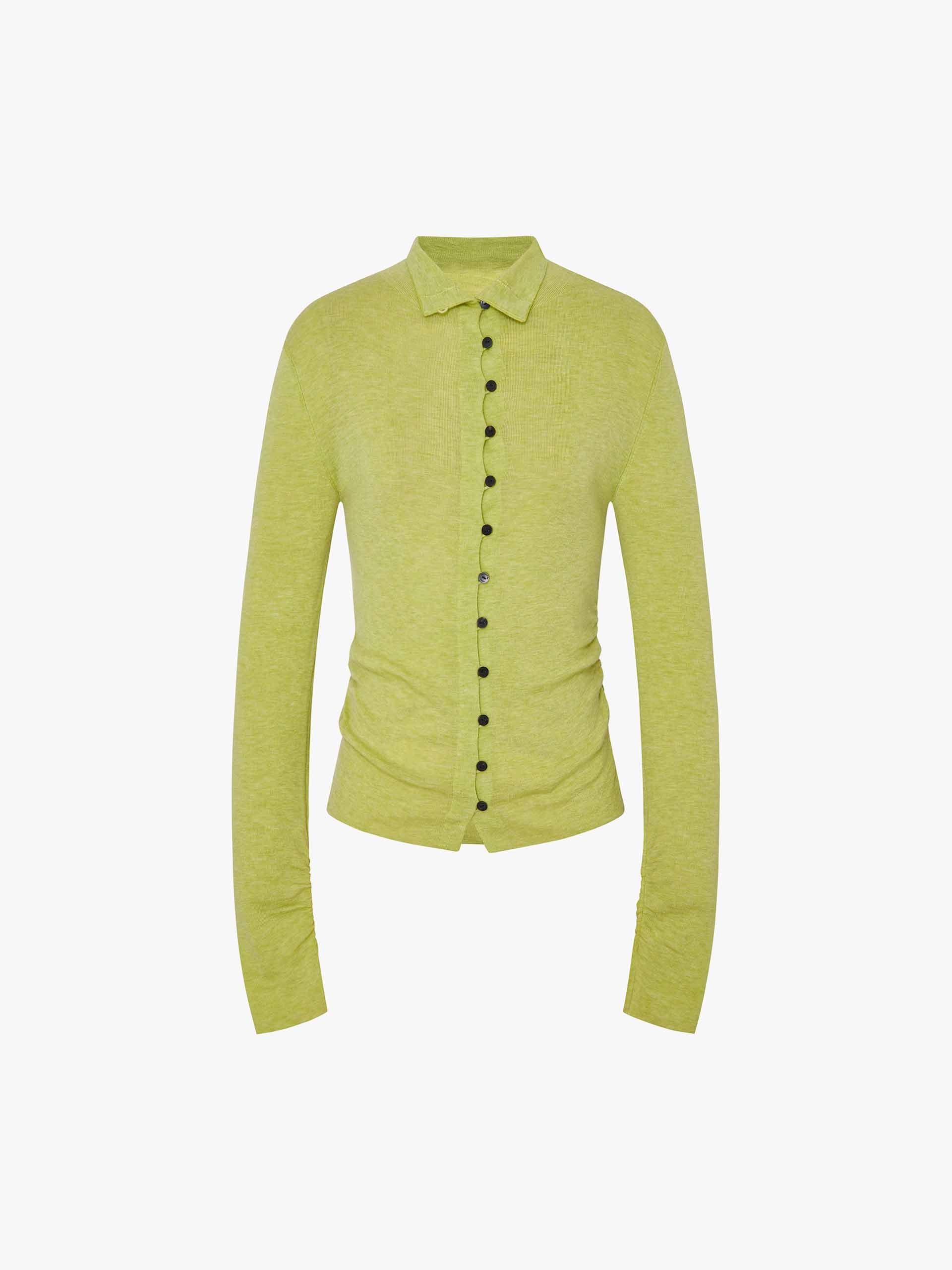 Pleated Waist Wool Sweater