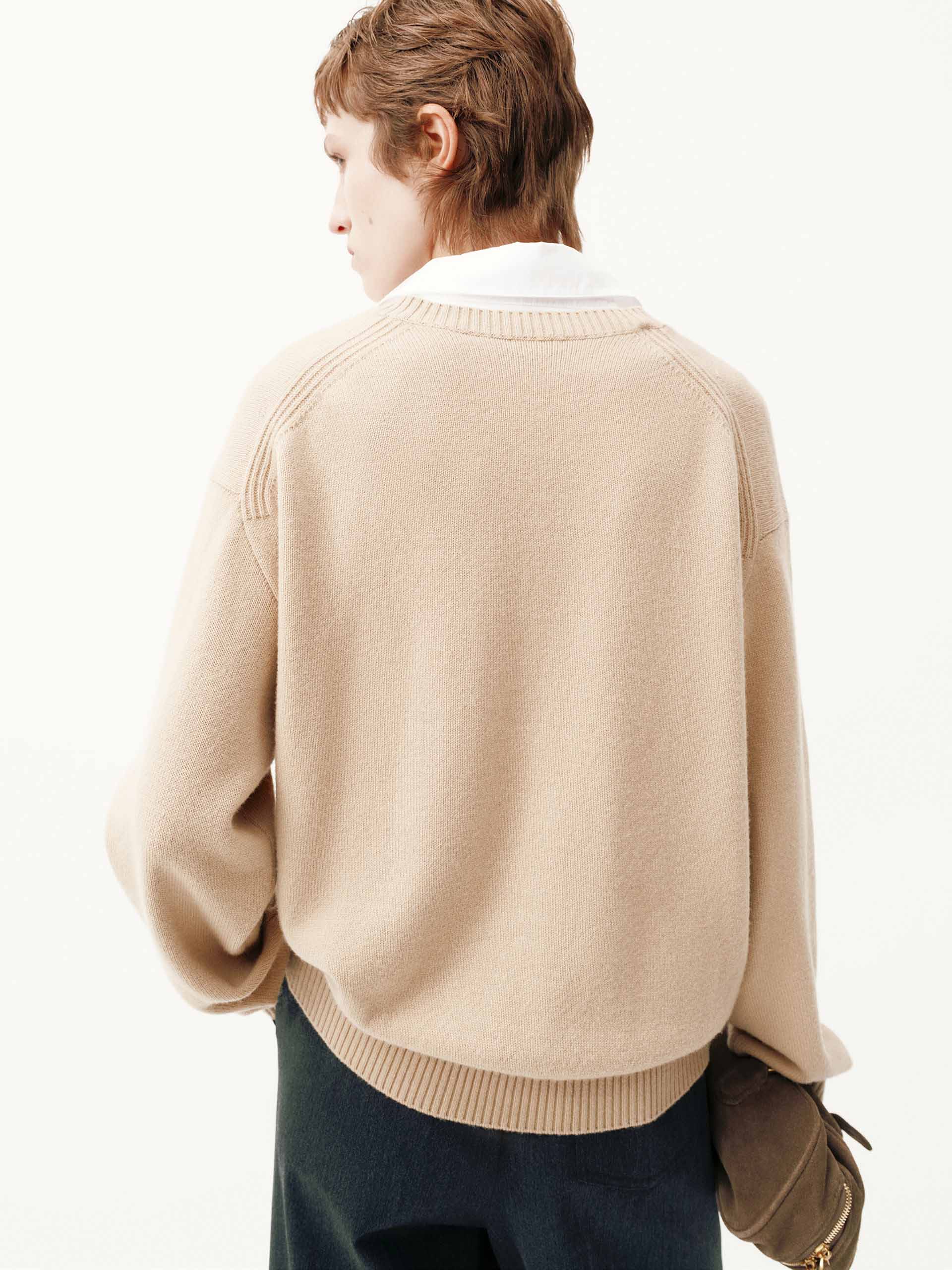 Removable Shirt Collar Sweater