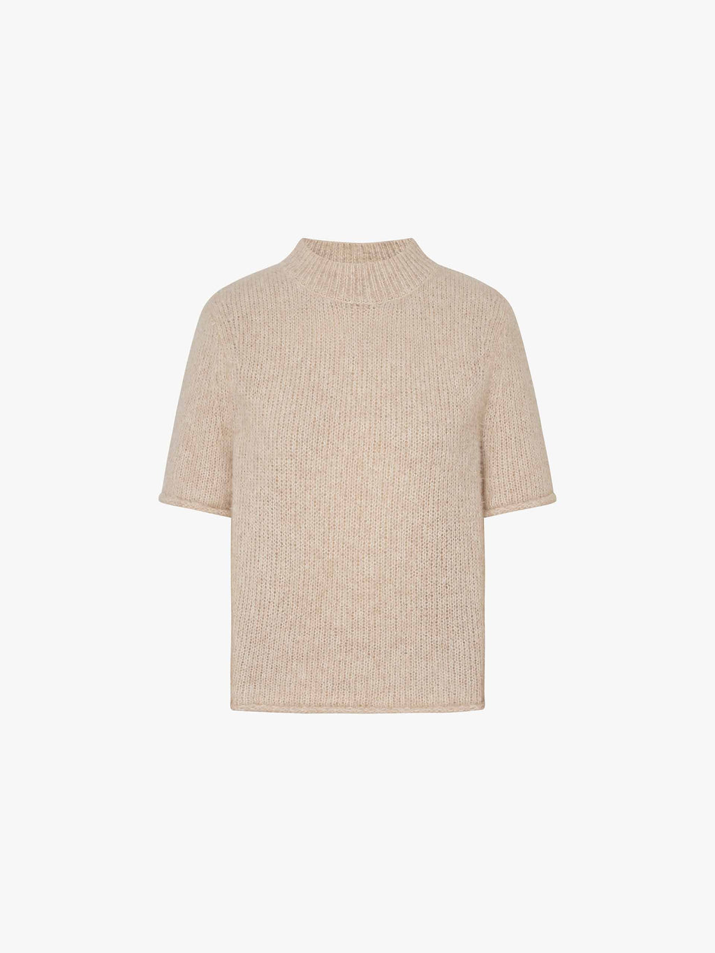 Wool Blend Cropped Knitted Top