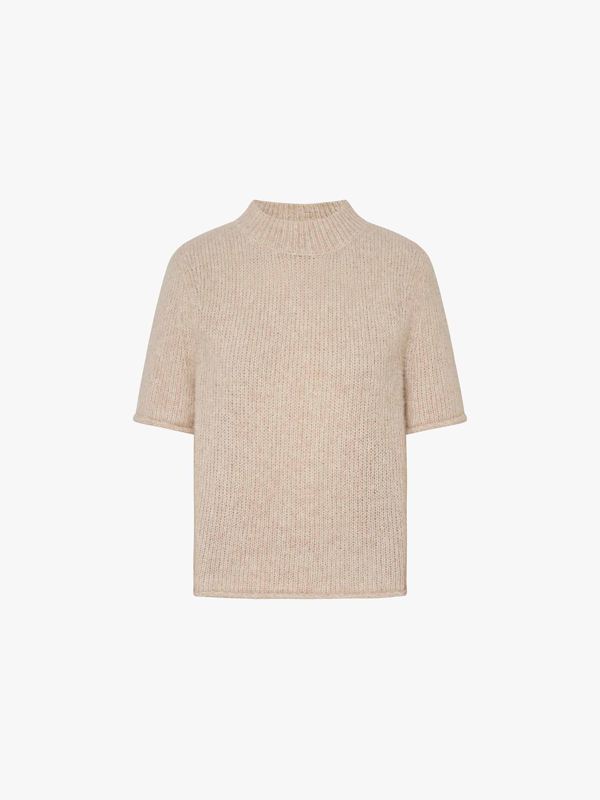 Wool Blend Cropped Knitted Top