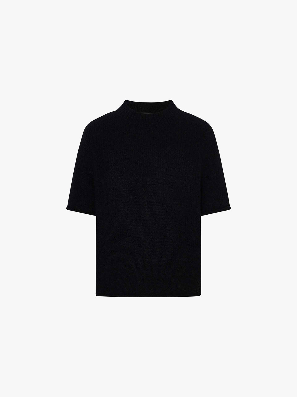 Wool Blend Cropped Knitted Top