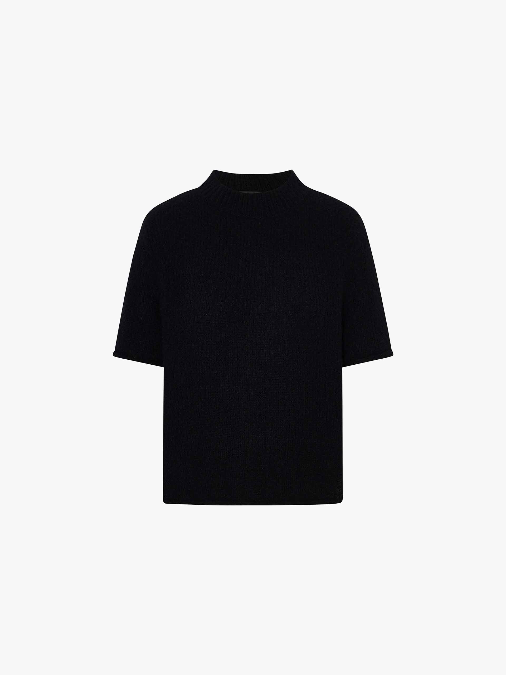 Wool Blend Cropped Knitted Top