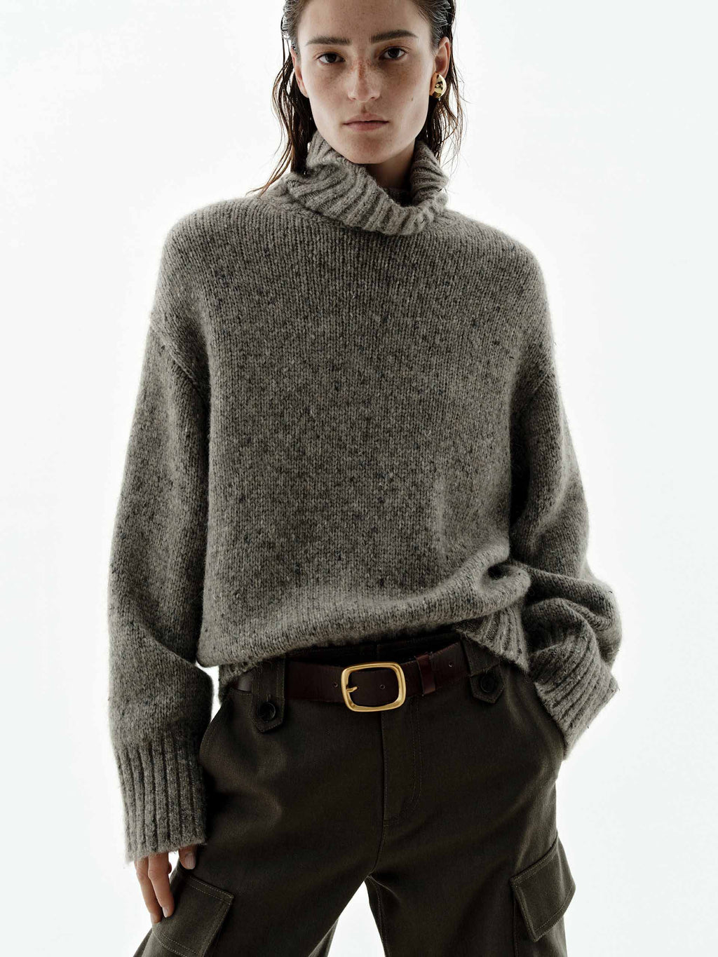 Alpaca Blend Turtleneck Sweater