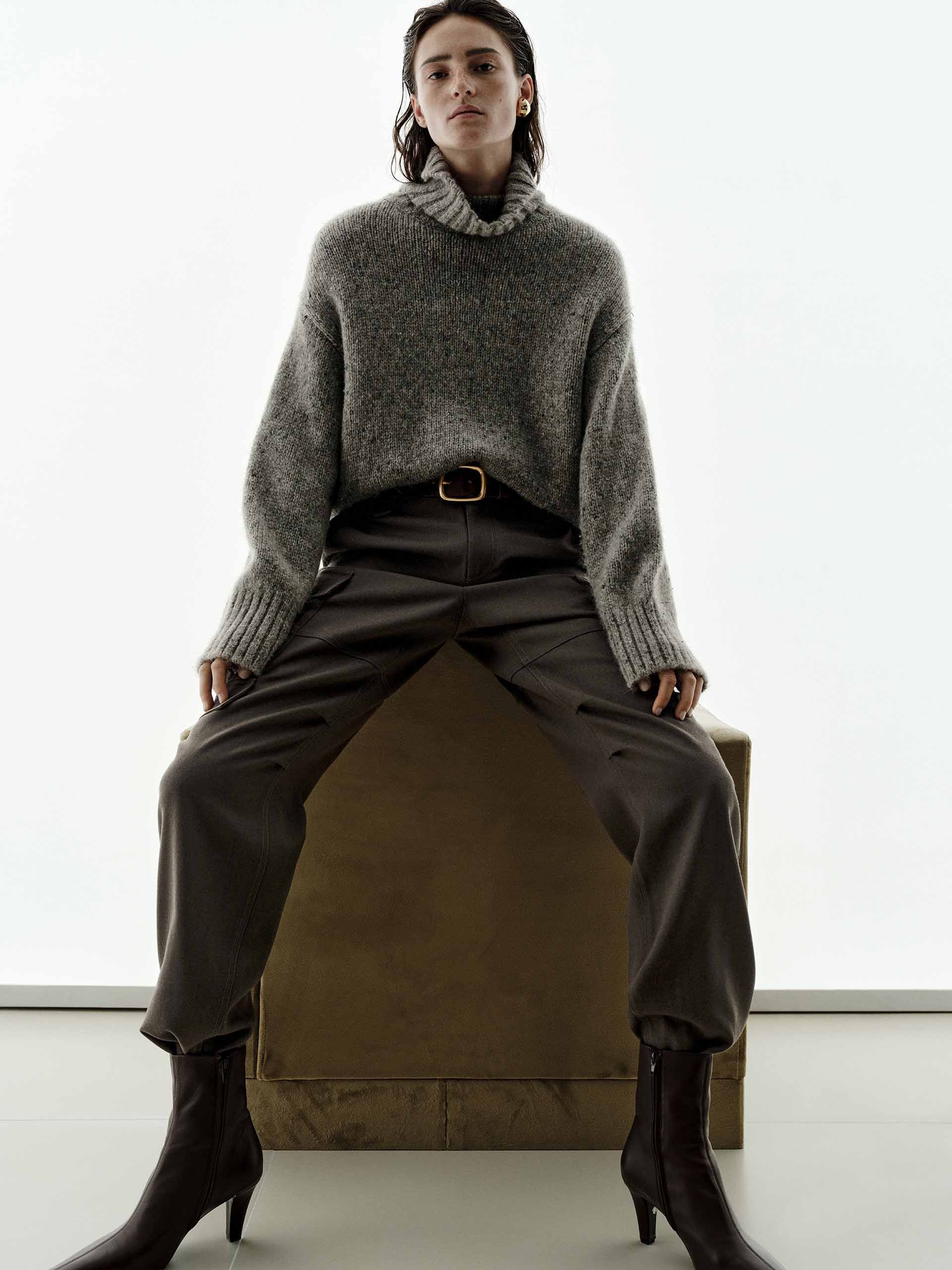 Alpaca Blend Turtleneck Sweater