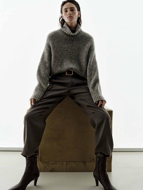 Alpaca Blend Turtleneck Sweater