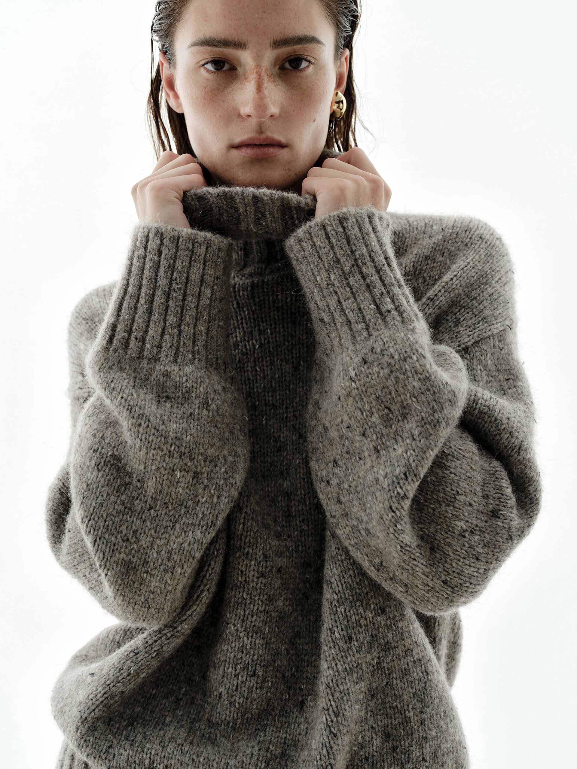 Alpaca Blend Turtleneck Sweater