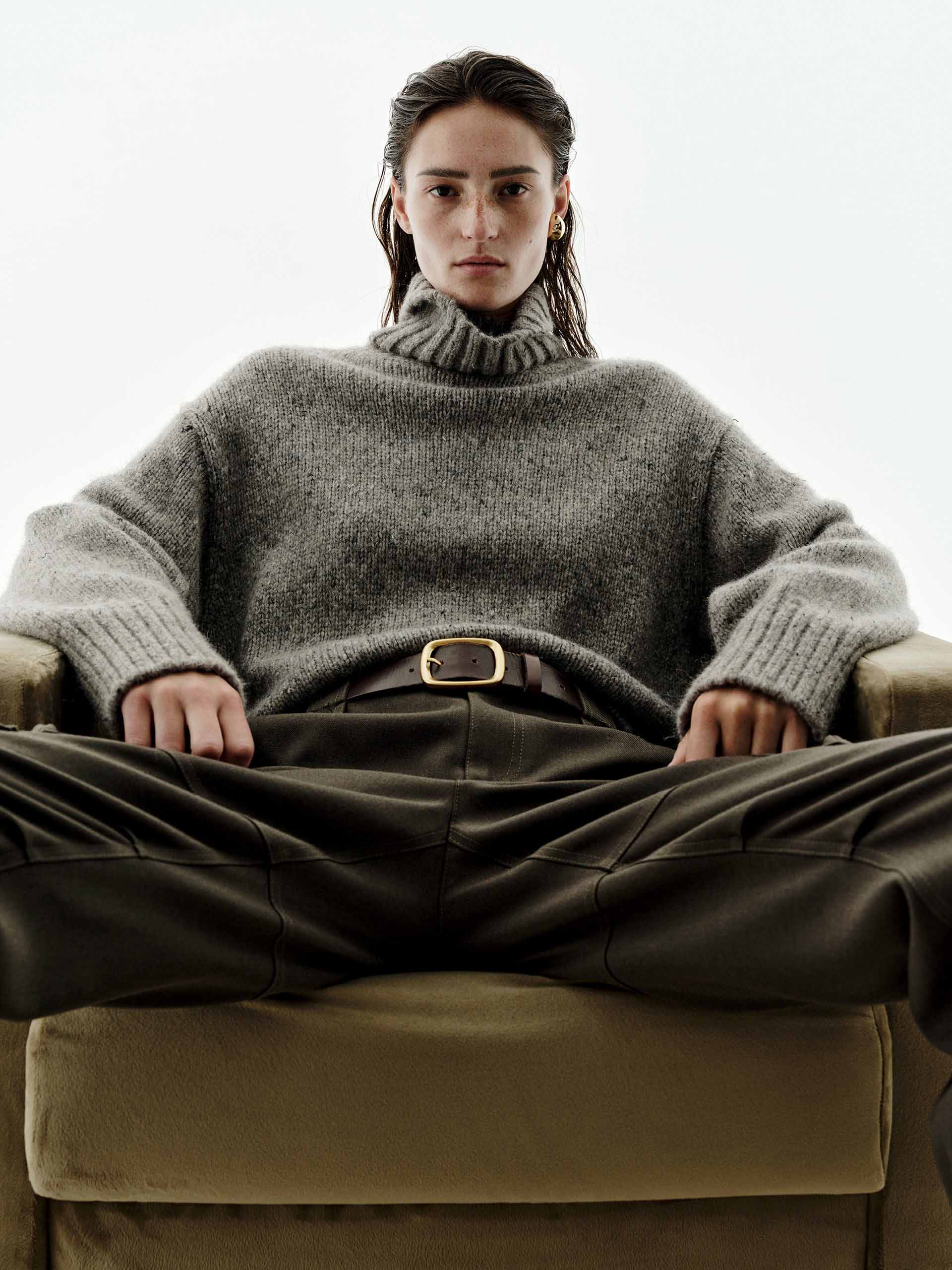 Alpaca Blend Turtleneck Sweater