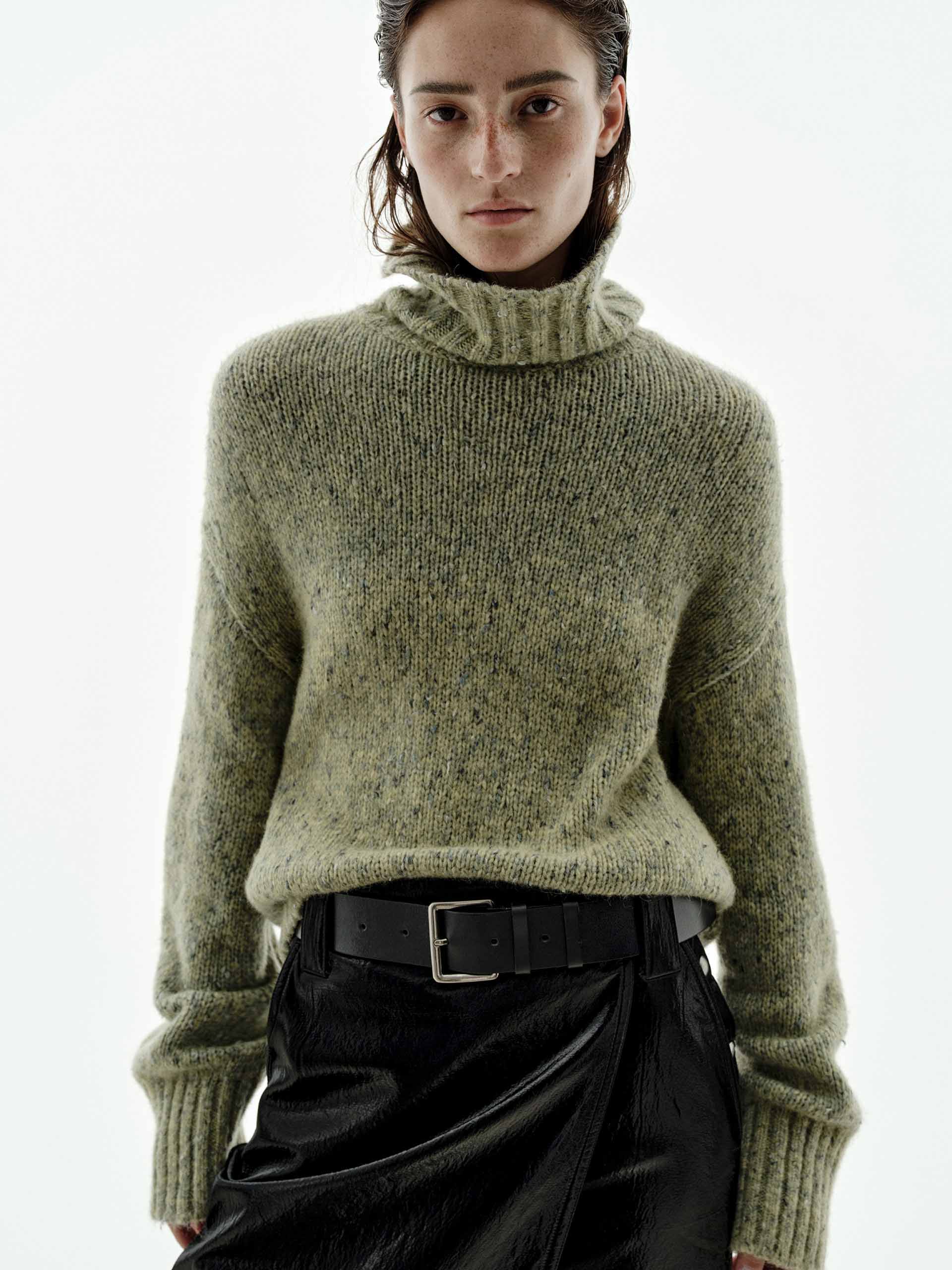Alpaca Blend Turtleneck Sweater