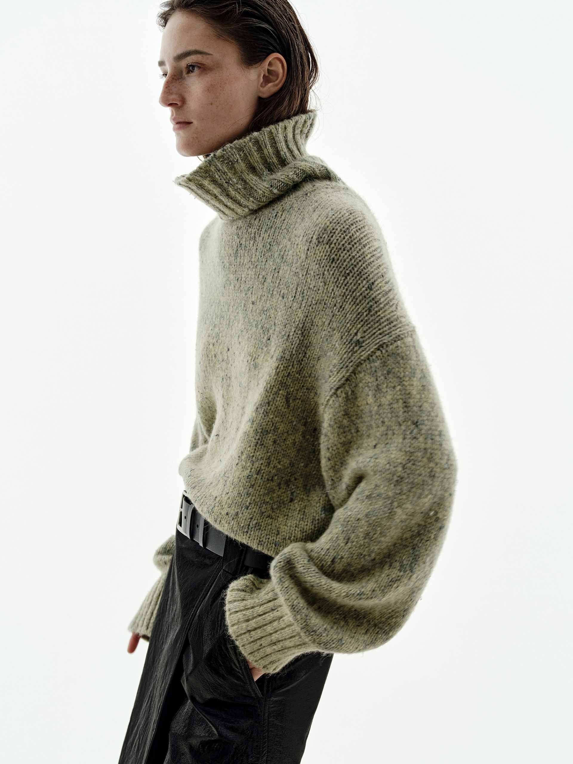 Alpaca Blend Turtleneck Sweater