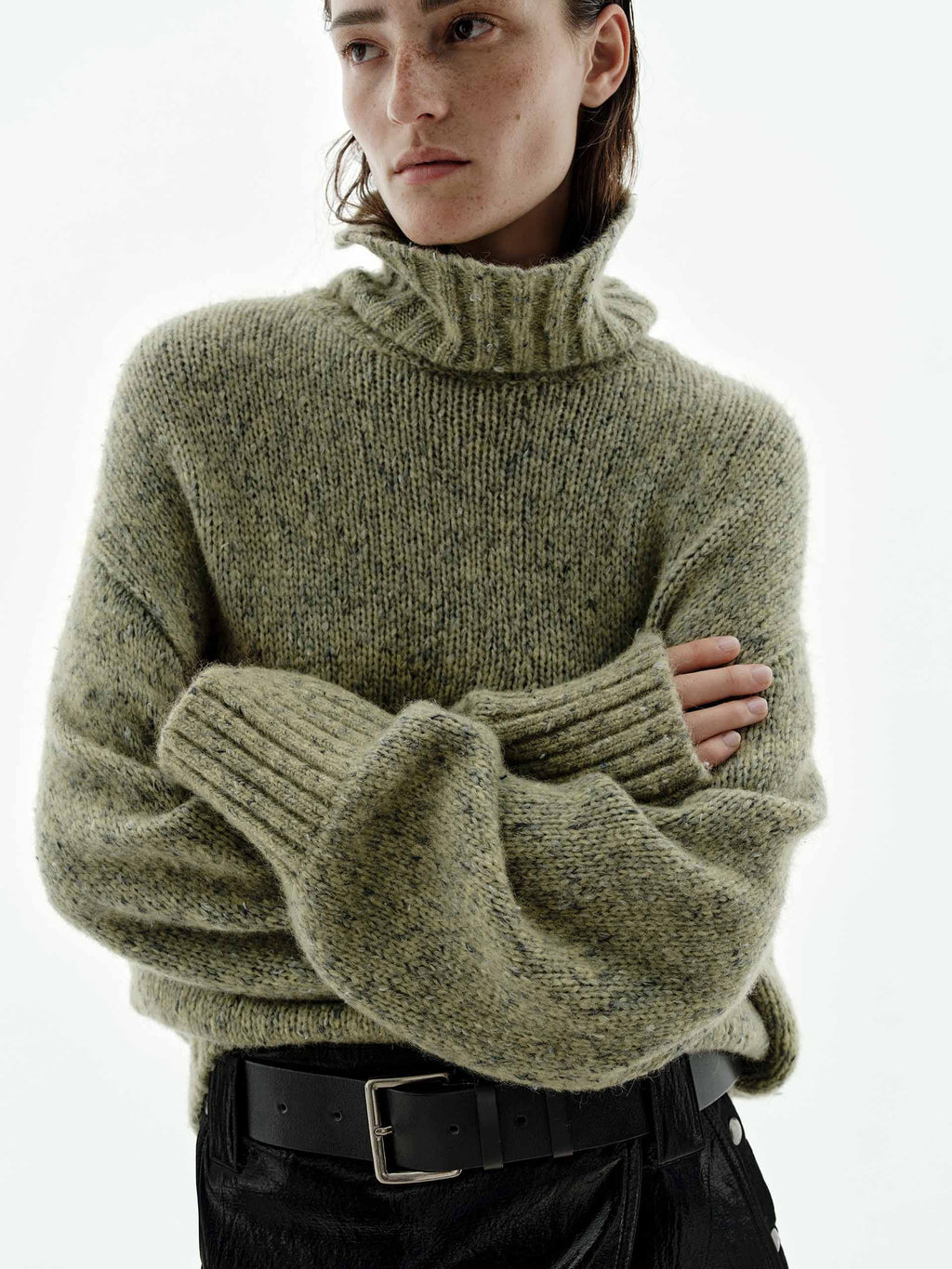 Alpaca Blend Turtleneck Sweater