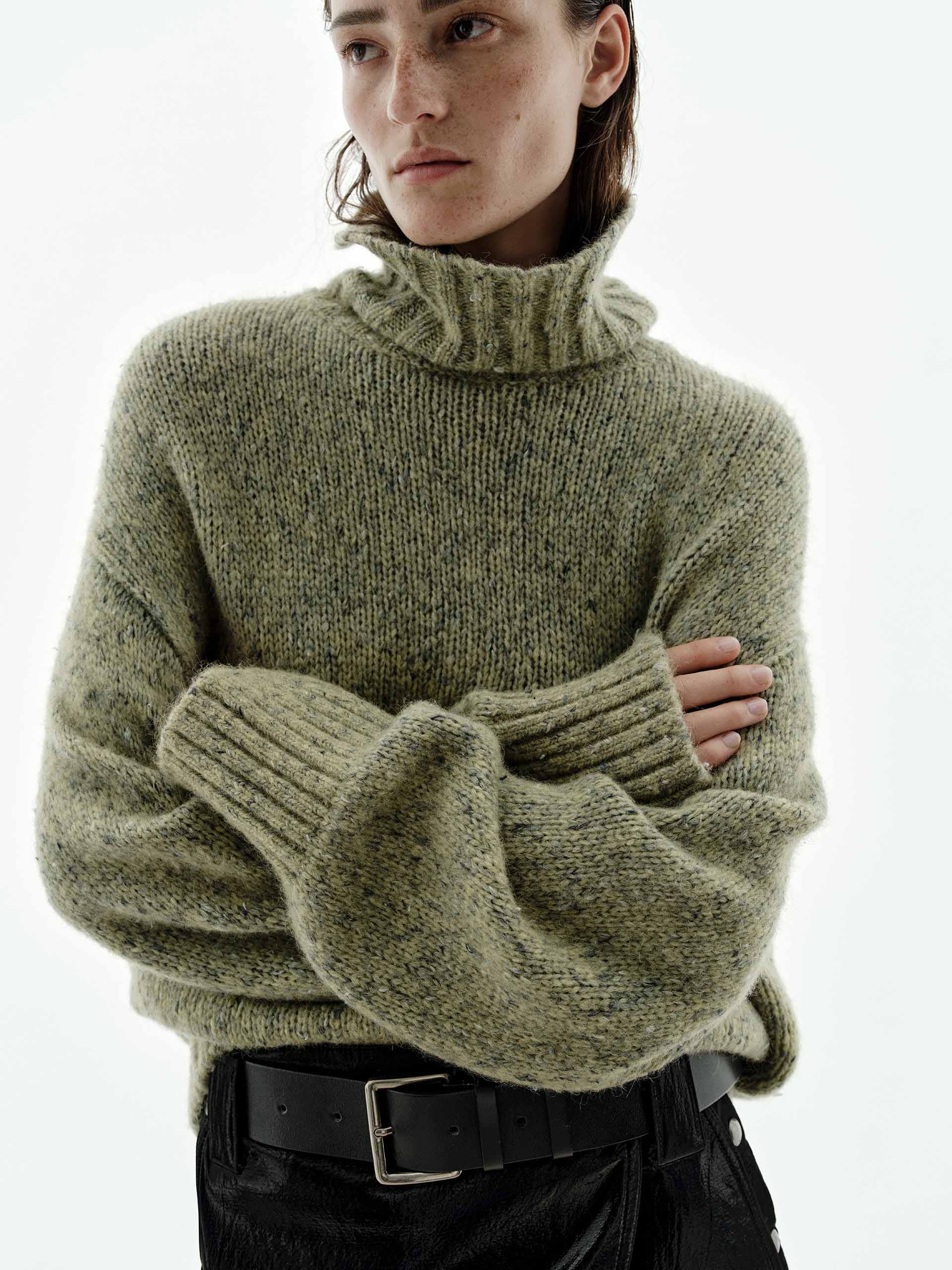 Alpaca Blend Turtleneck Sweater
