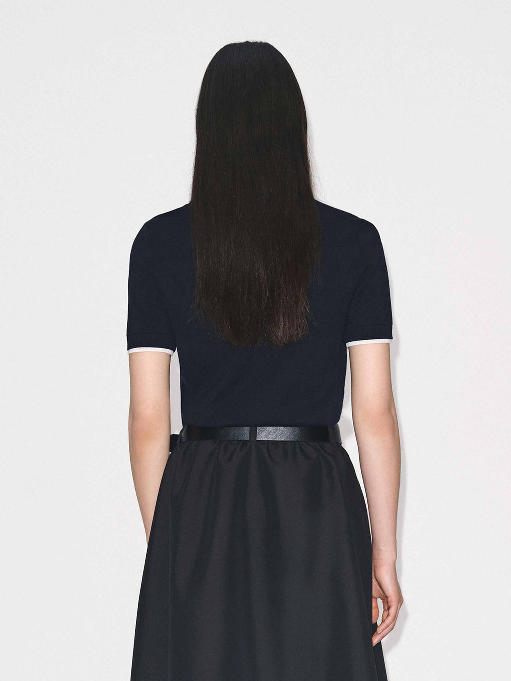 Half Zipper Wool Knitted Top