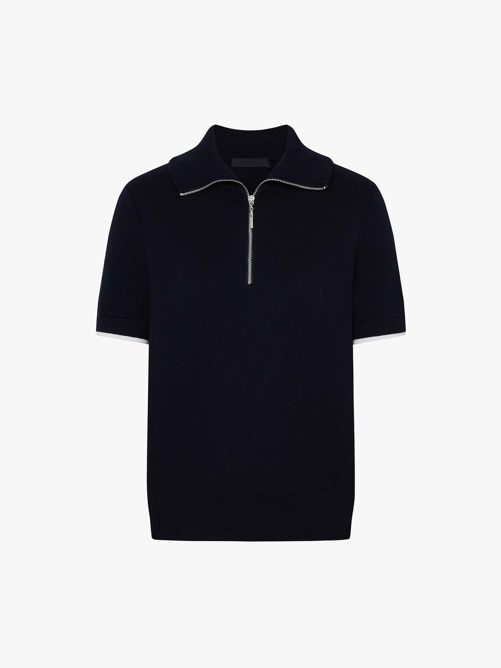 Half Zipper Wool Knitted Top