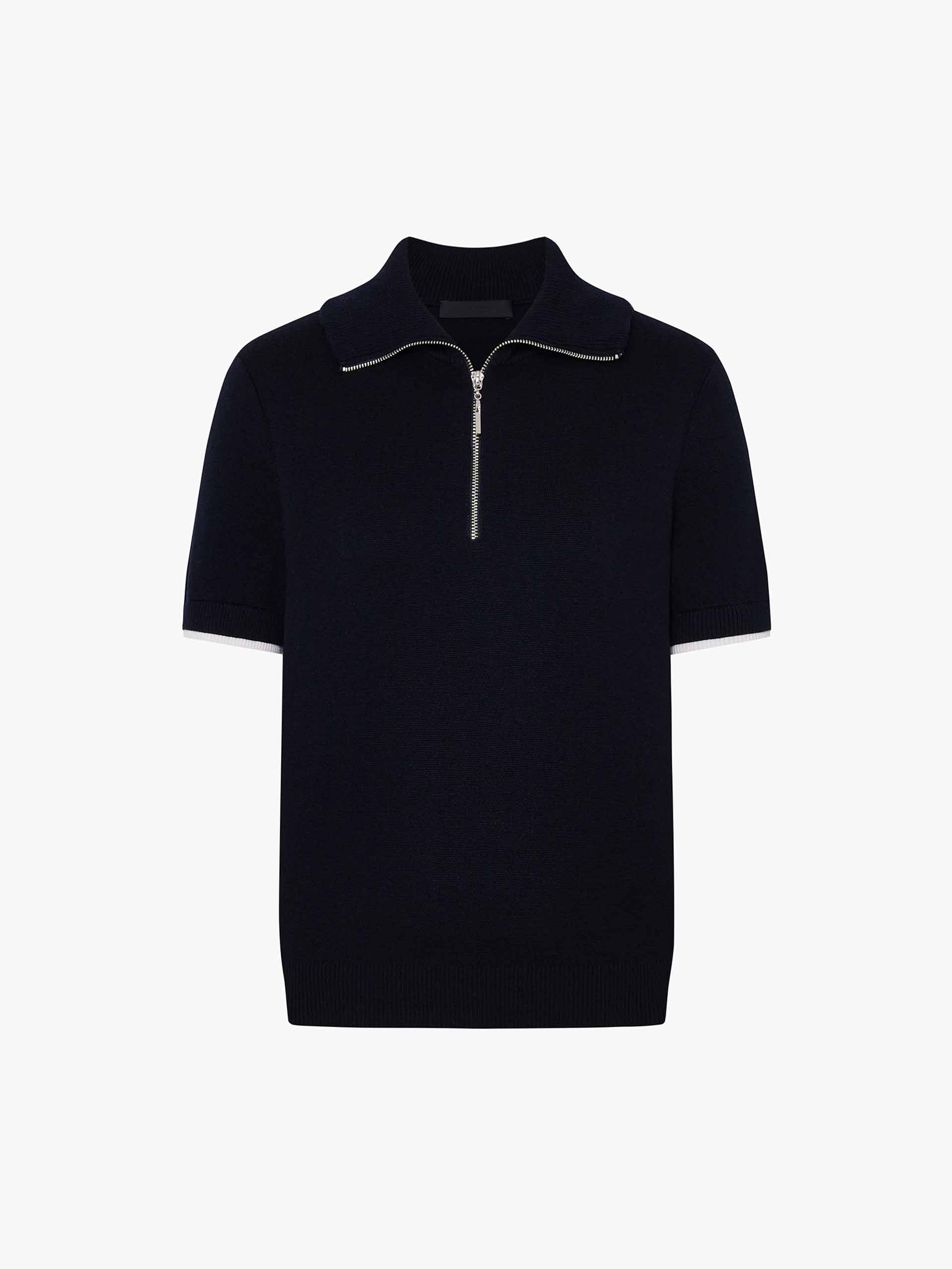 Half Zipper Wool Knitted Top