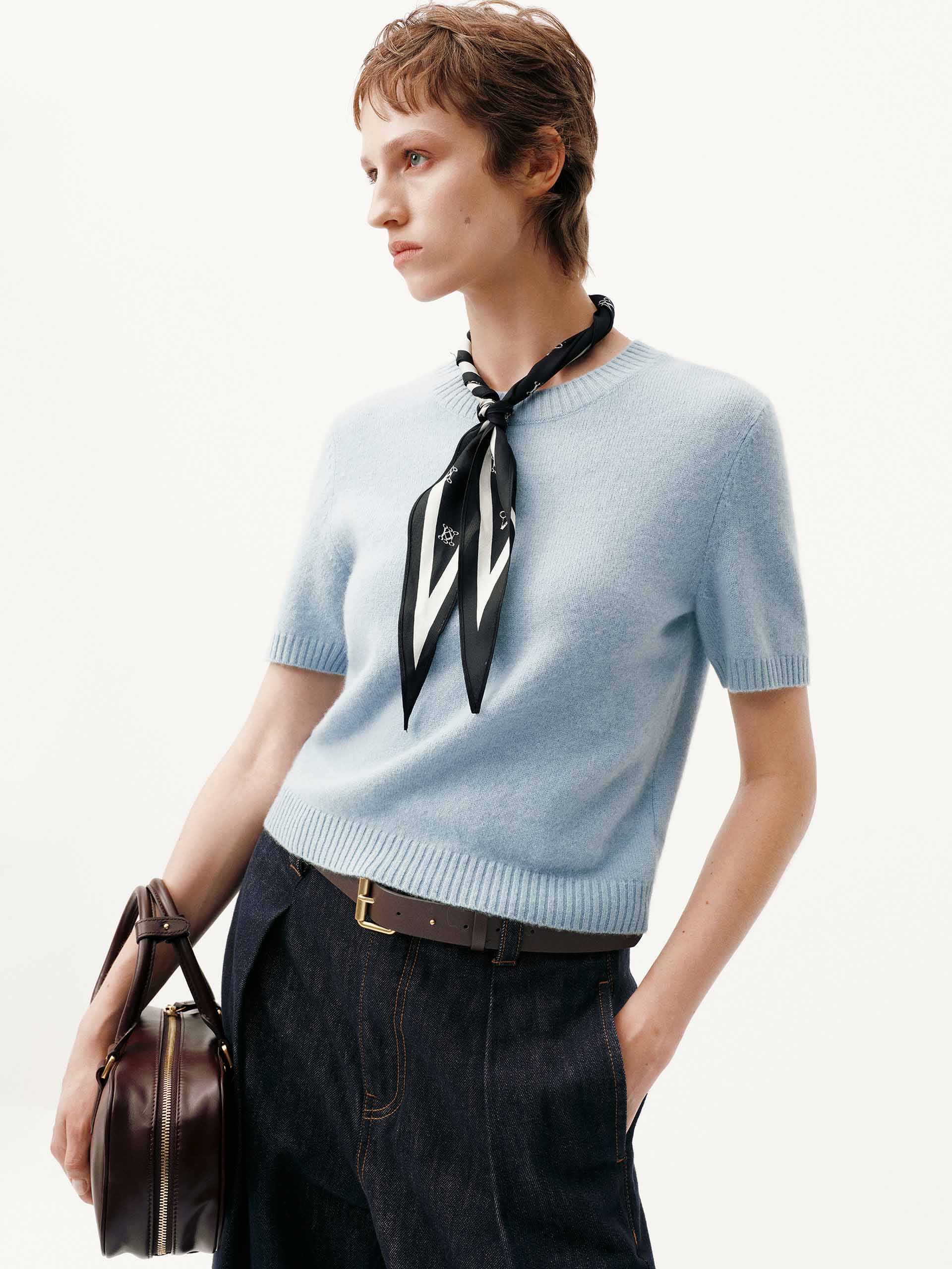 Wool Cropped Knitted Top