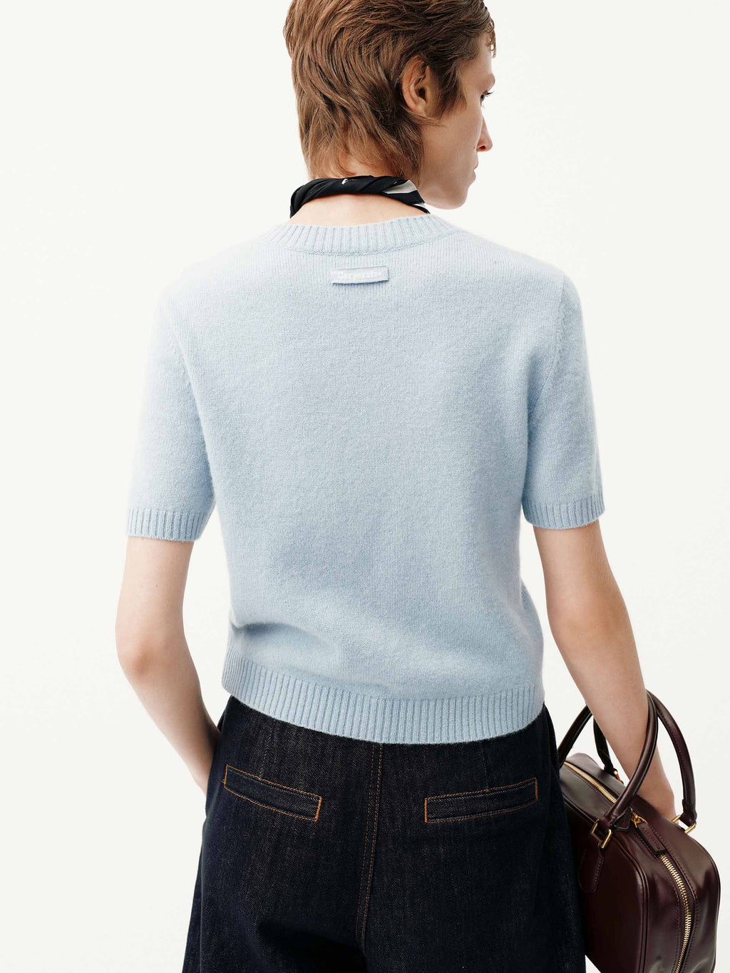 Wool Cropped Knitted Top