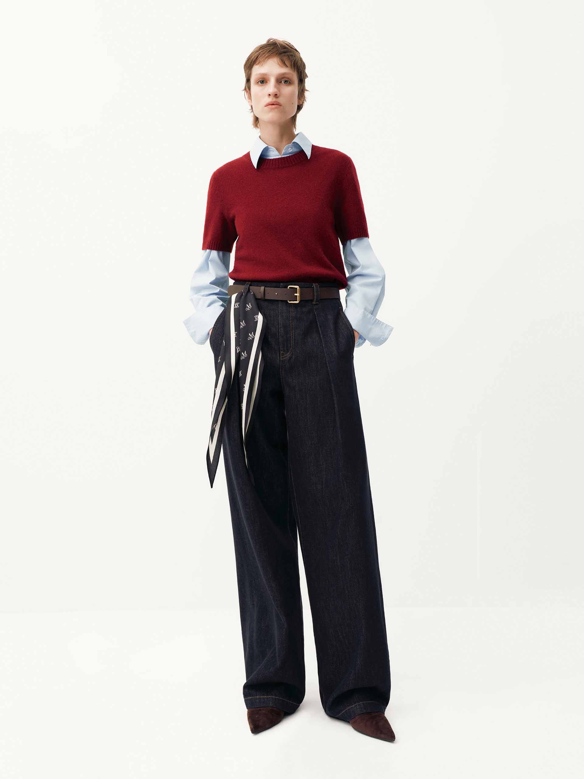 Wool Cropped Knitted Top