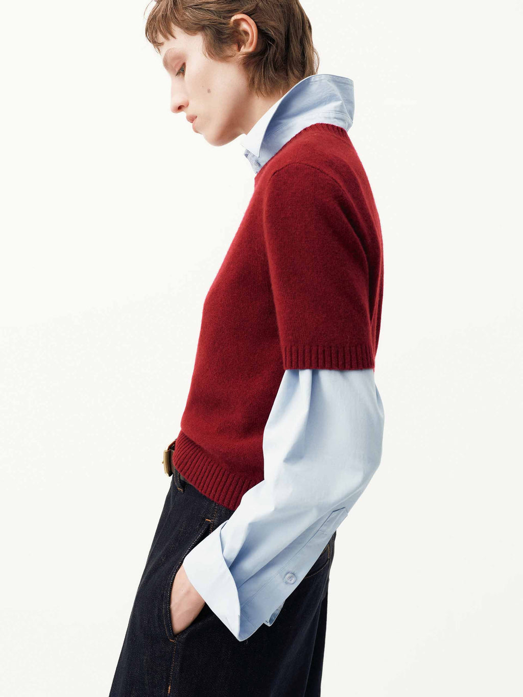 Wool Cropped Knitted Top