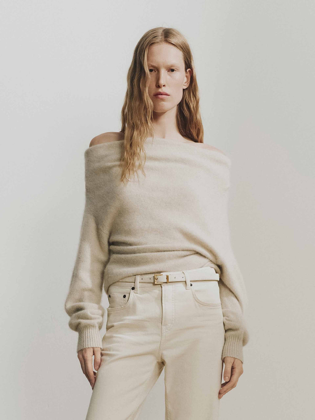 Cashmere Off Shoulder Sweater