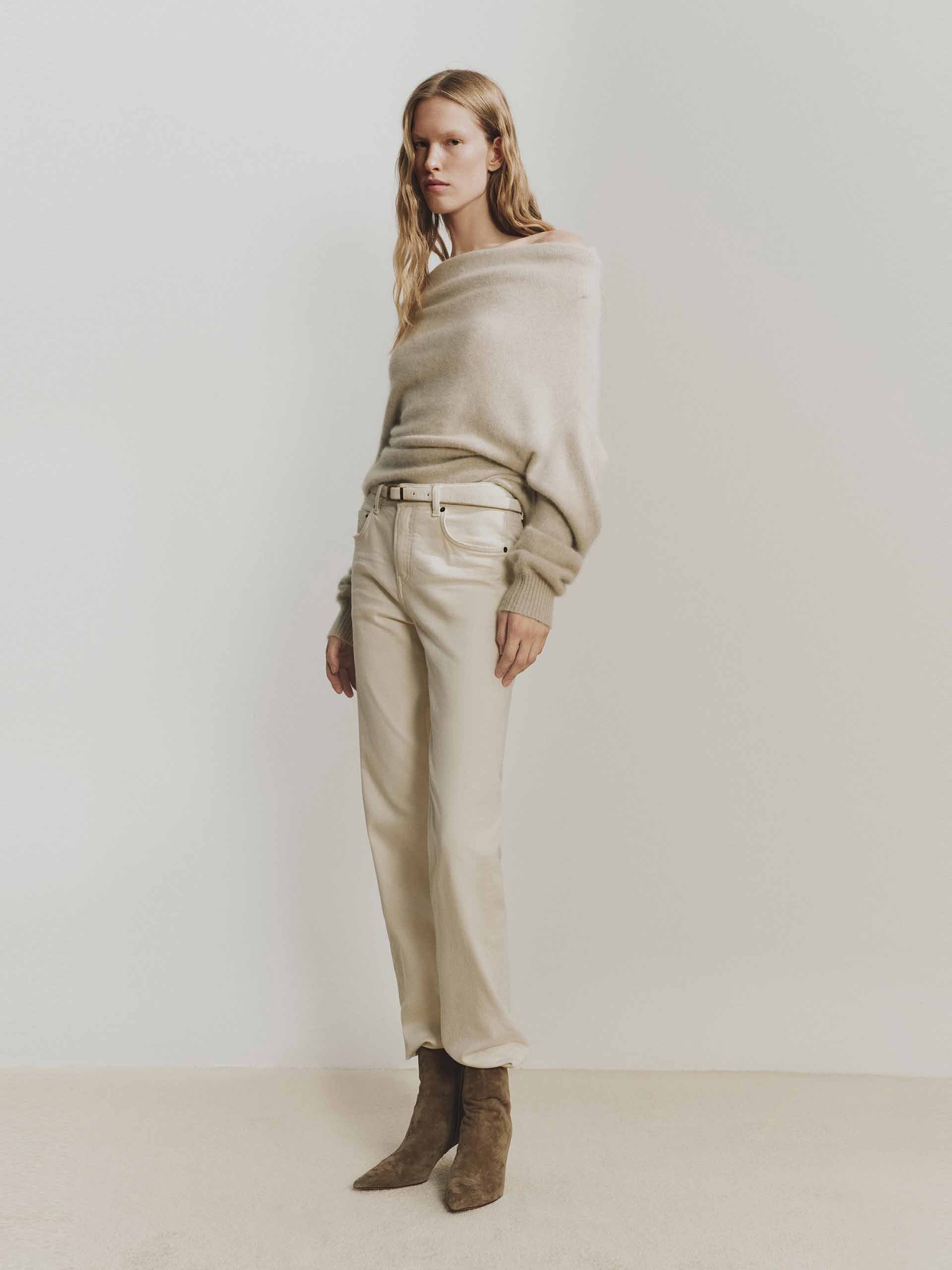 Cashmere Off Shoulder Sweater