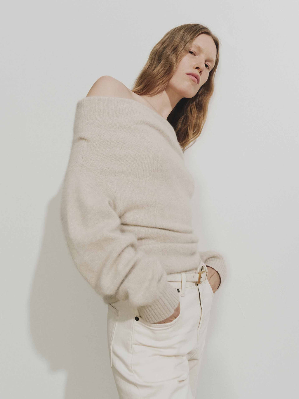 Cashmere Off Shoulder Sweater