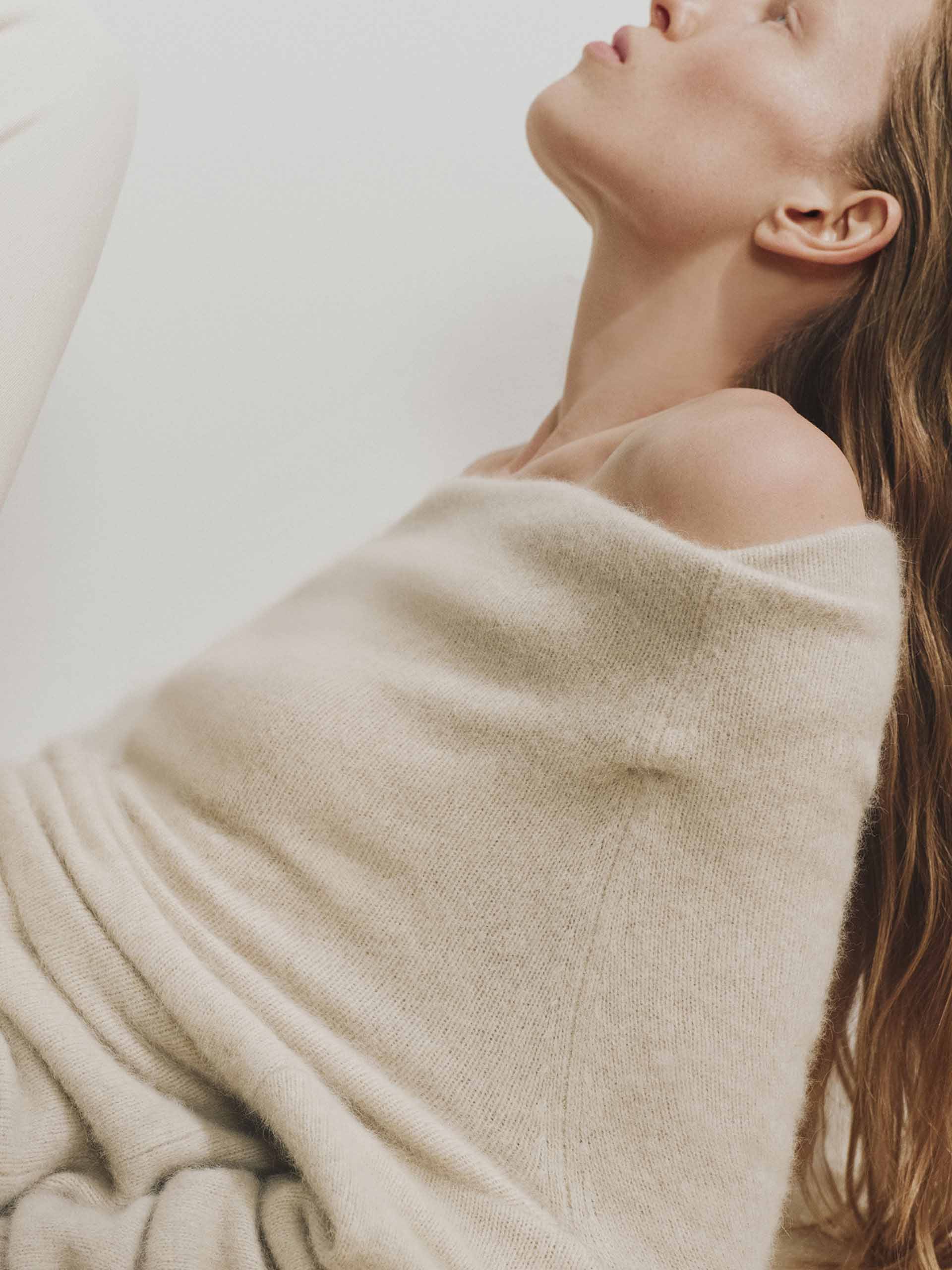 Cashmere Off Shoulder Sweater