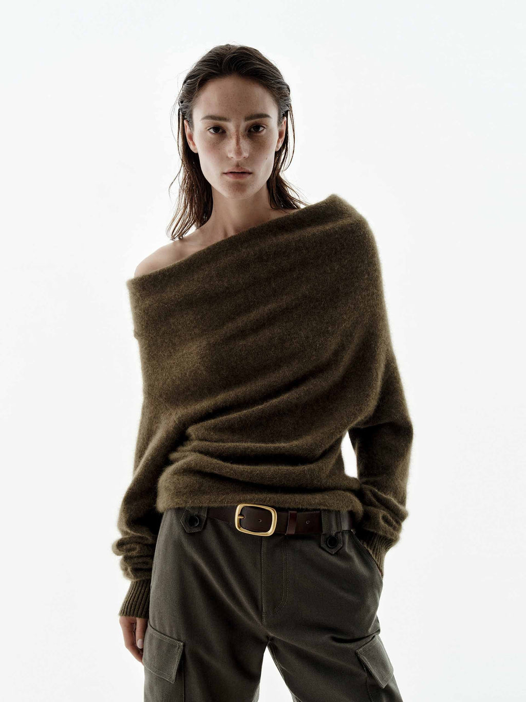 Cashmere Off Shoulder Sweater
