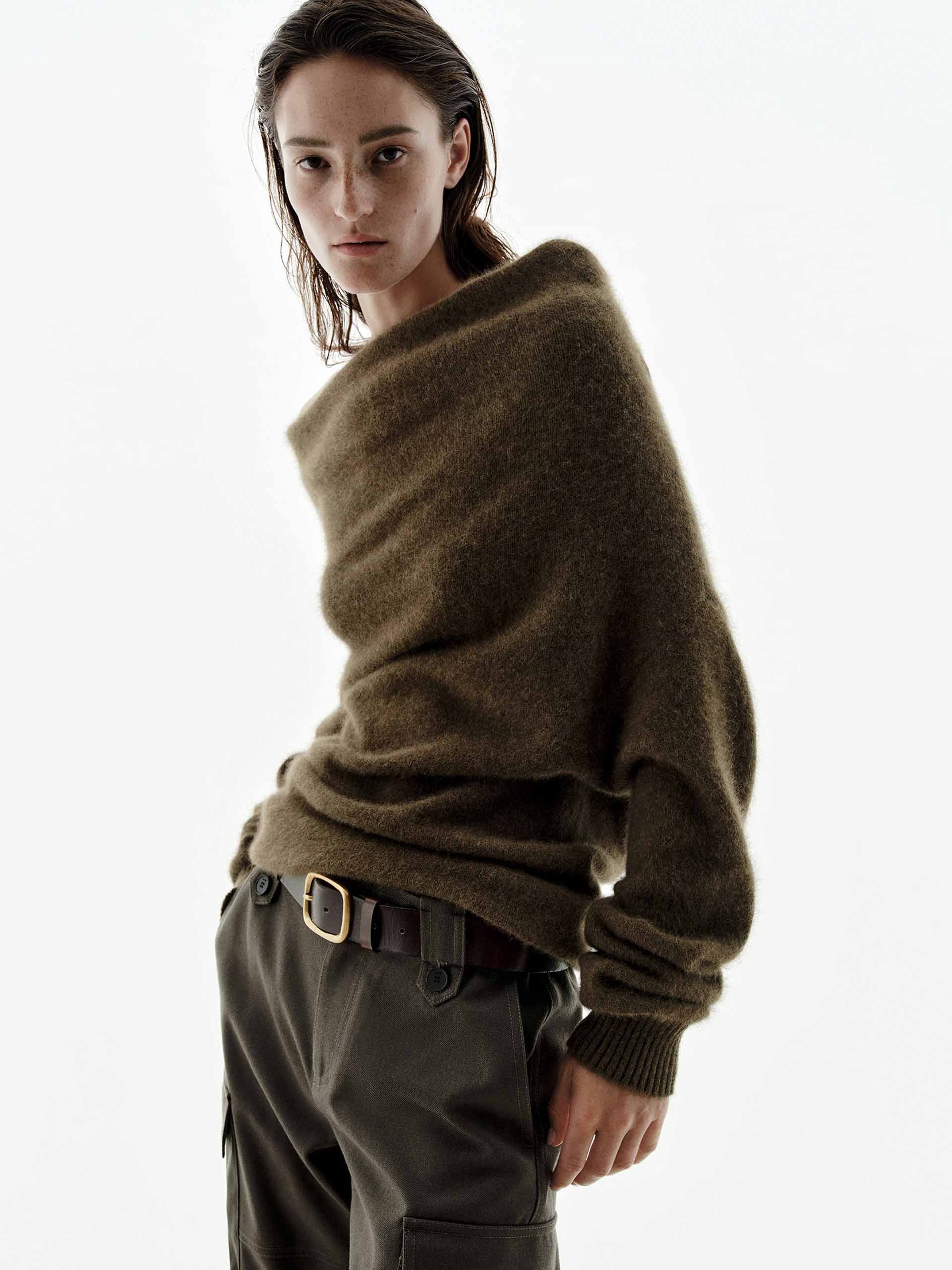 Cashmere Off Shoulder Sweater