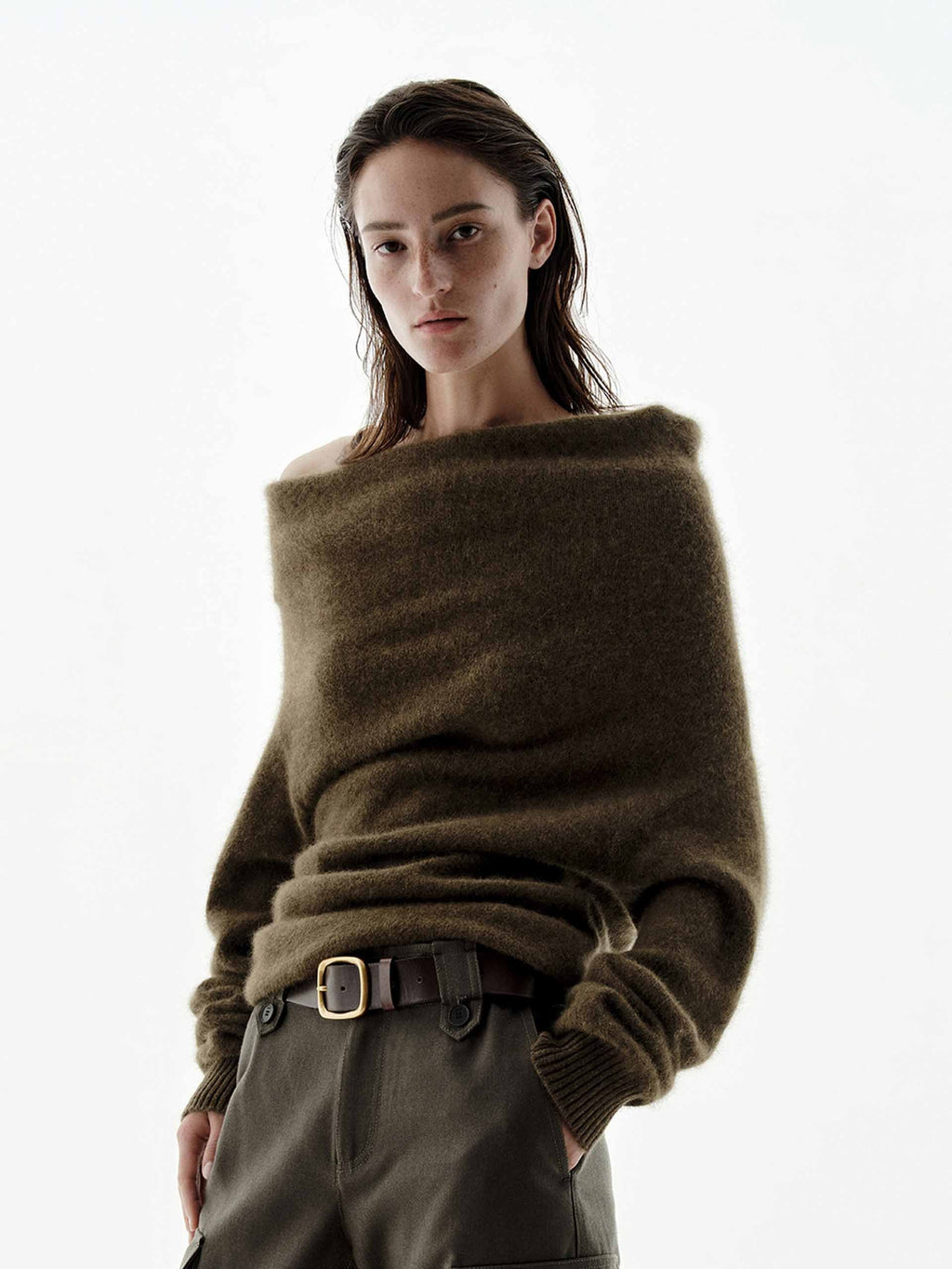 Cashmere Off Shoulder Sweater