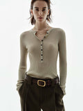 Half Button Lurex Sweater