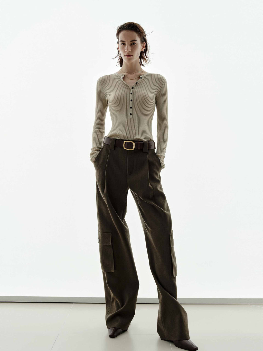 Half Button Lurex Sweater