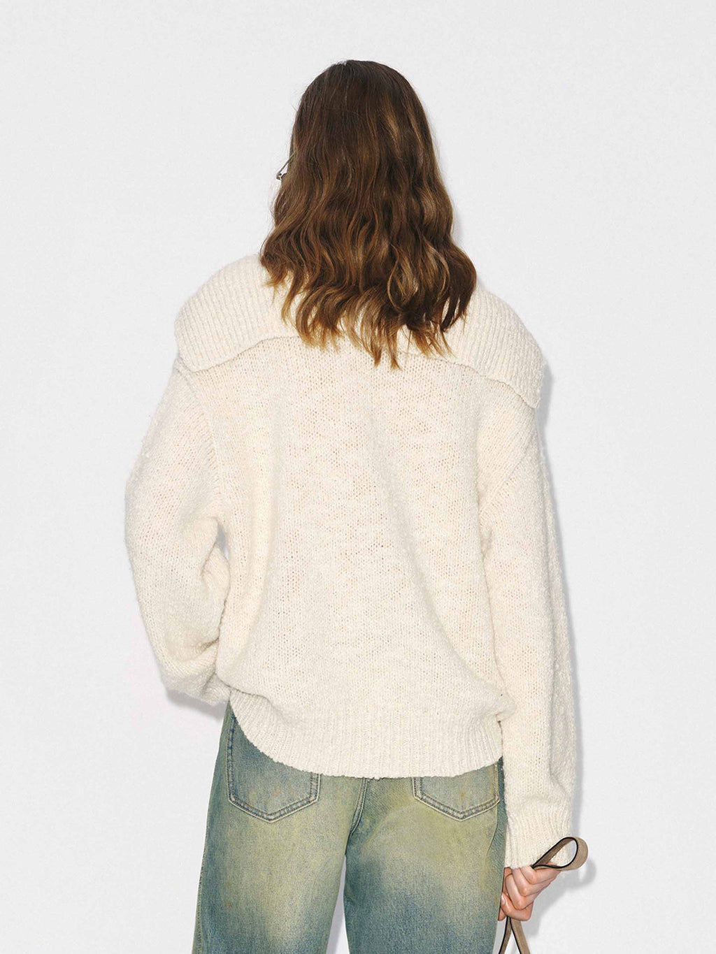 Navy Collar Knitted Sweater