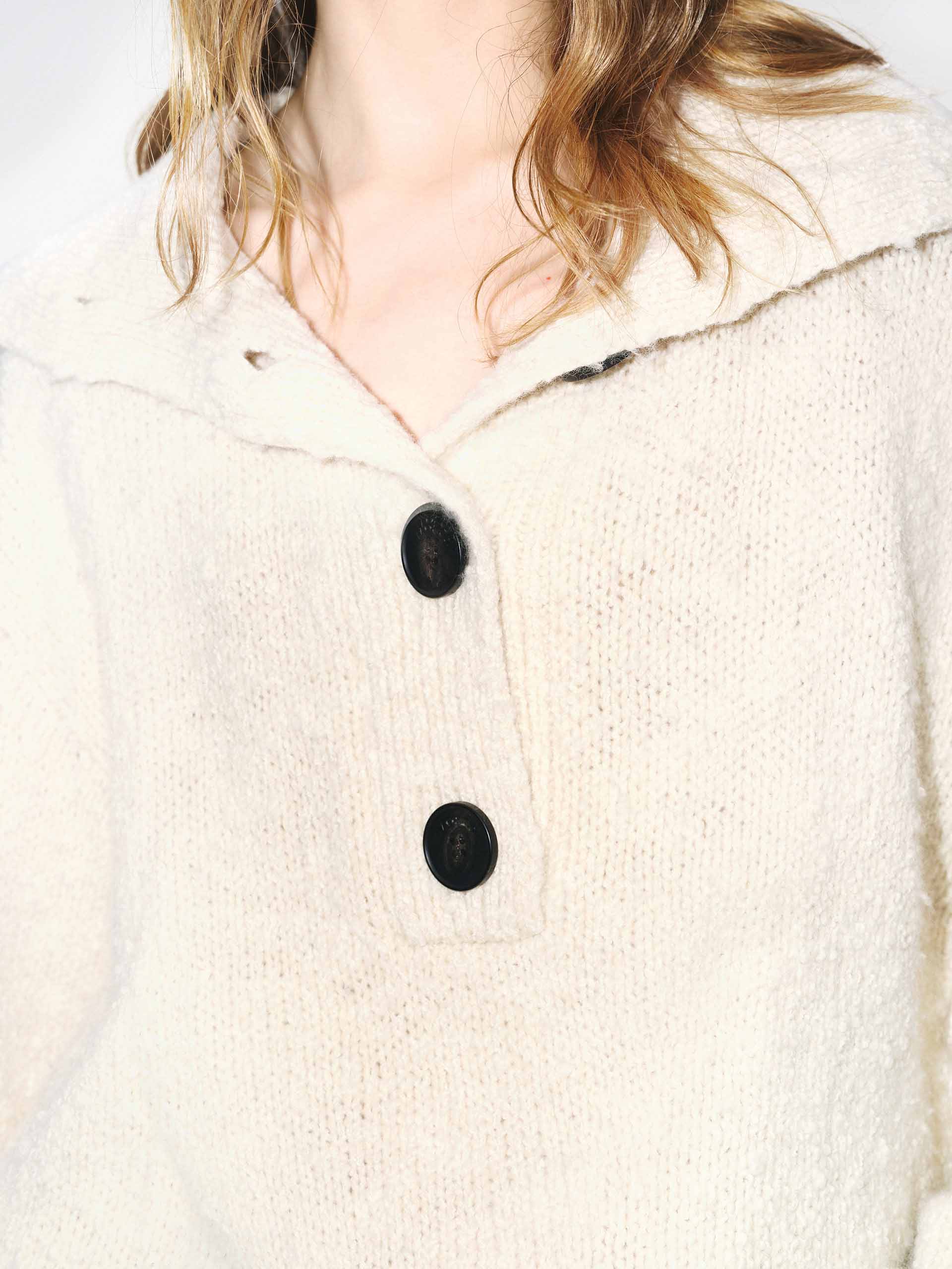Navy Collar Knitted Sweater