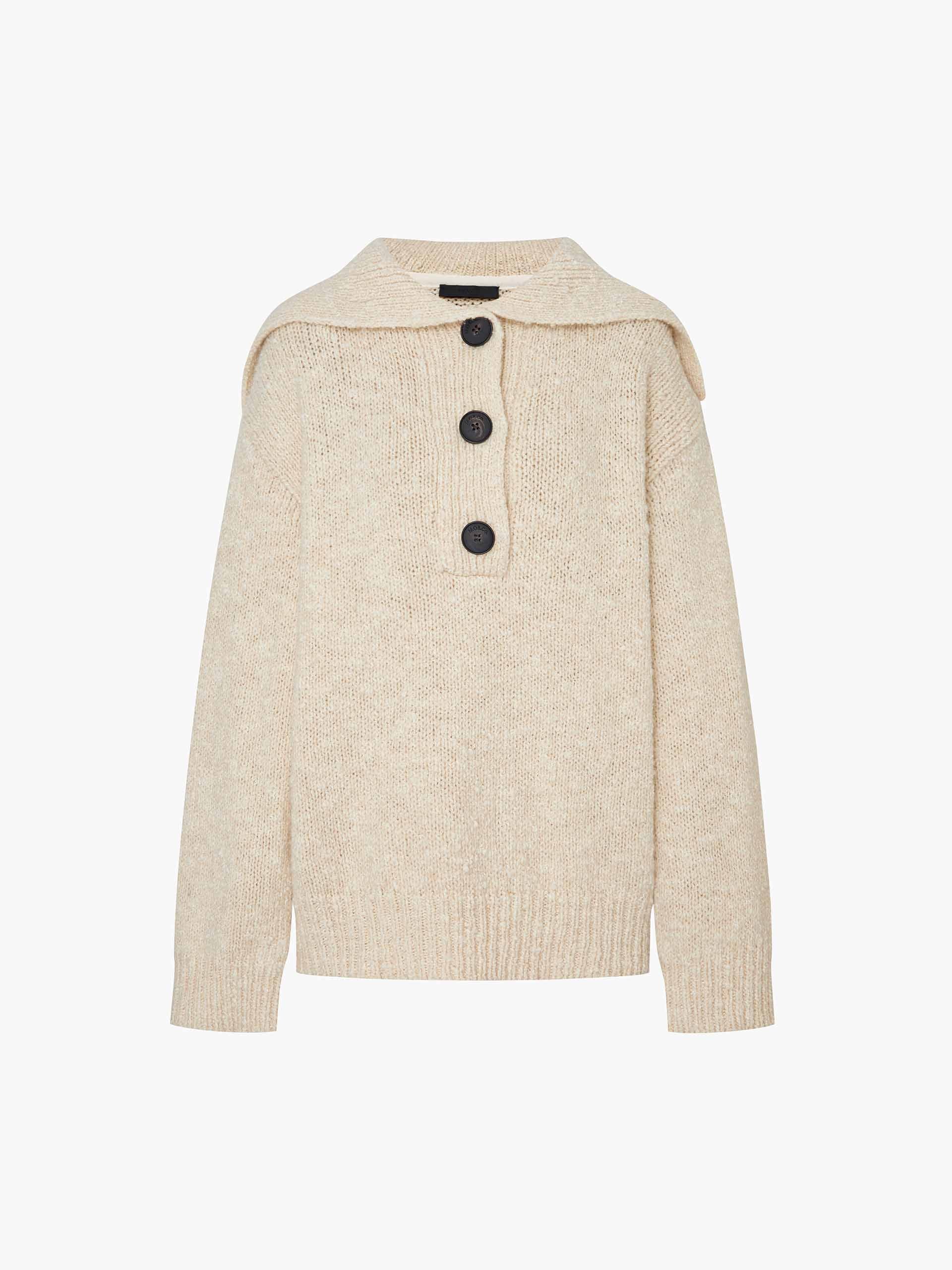 Navy Collar Knitted Sweater