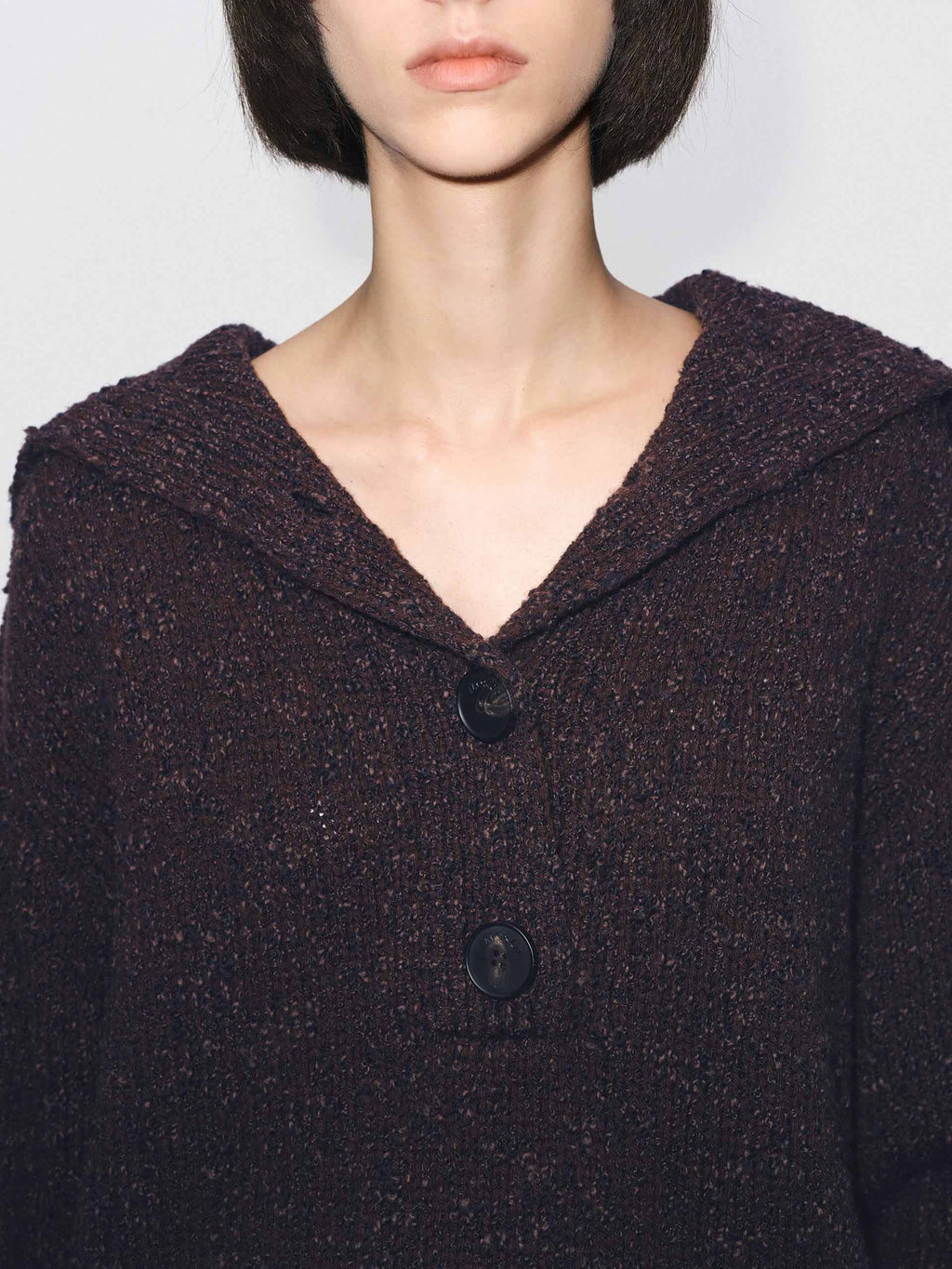 Navy Collar Knitted Sweater