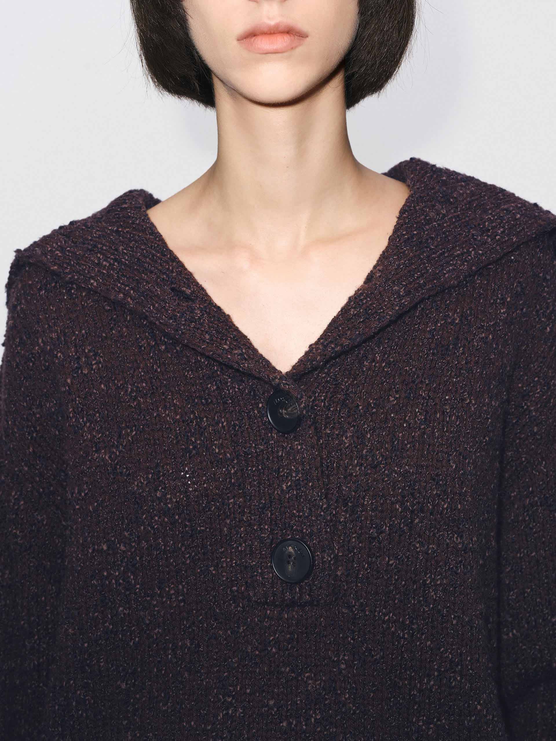 Navy Collar Knitted Sweater