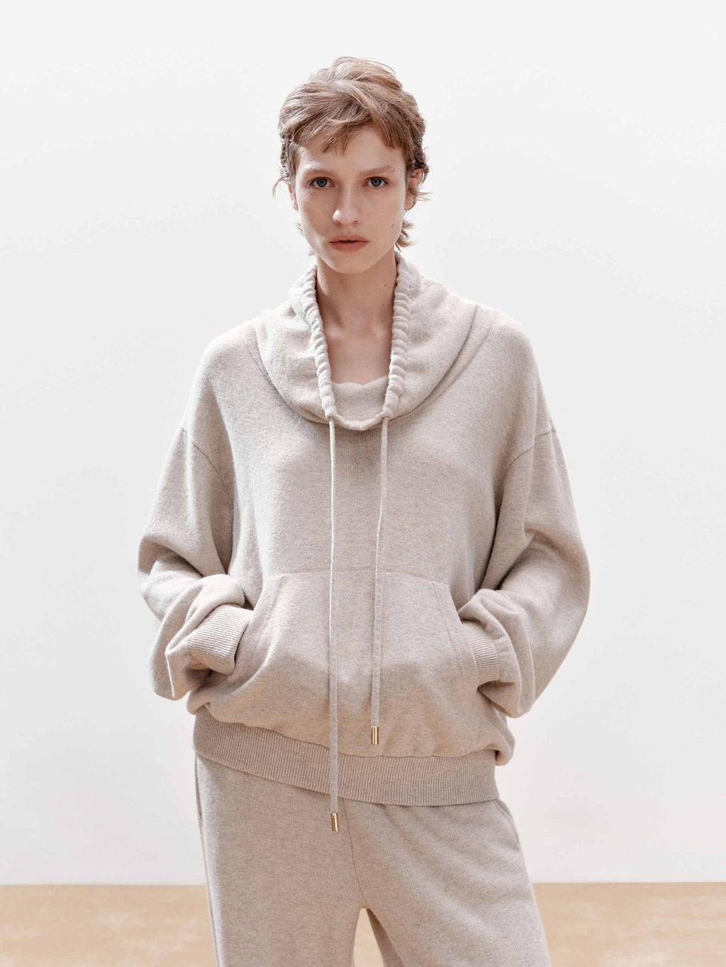 Drawstring Neckline Sweater